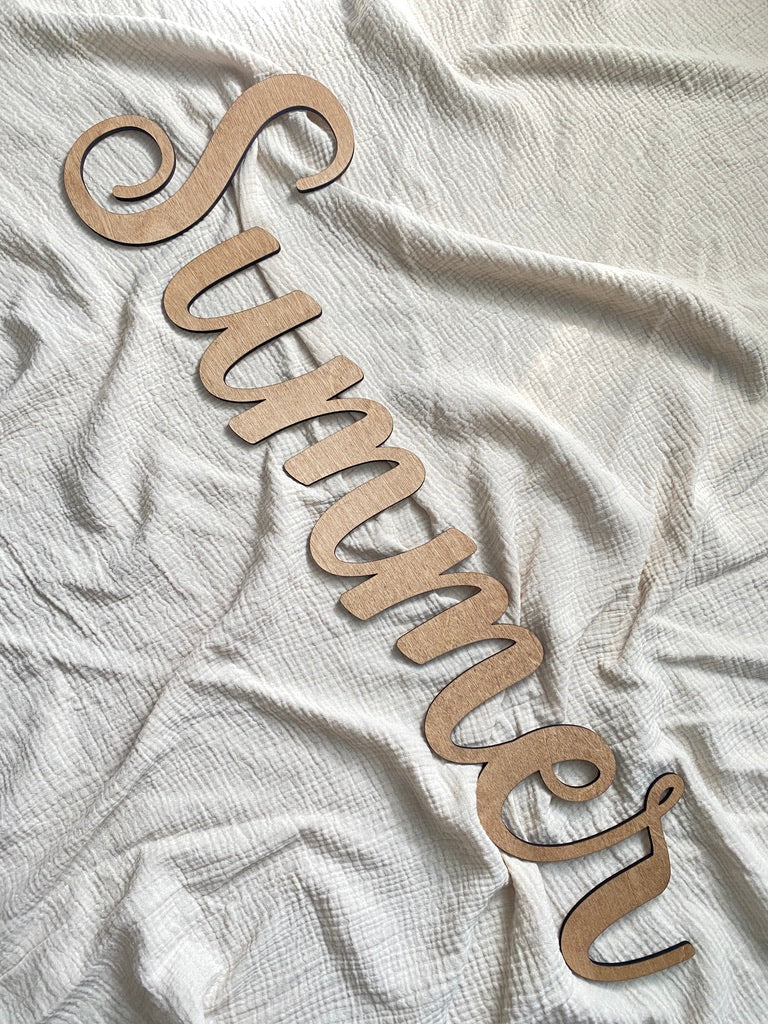 Nursery Name Wood Sign (SCRIPT LETTER)