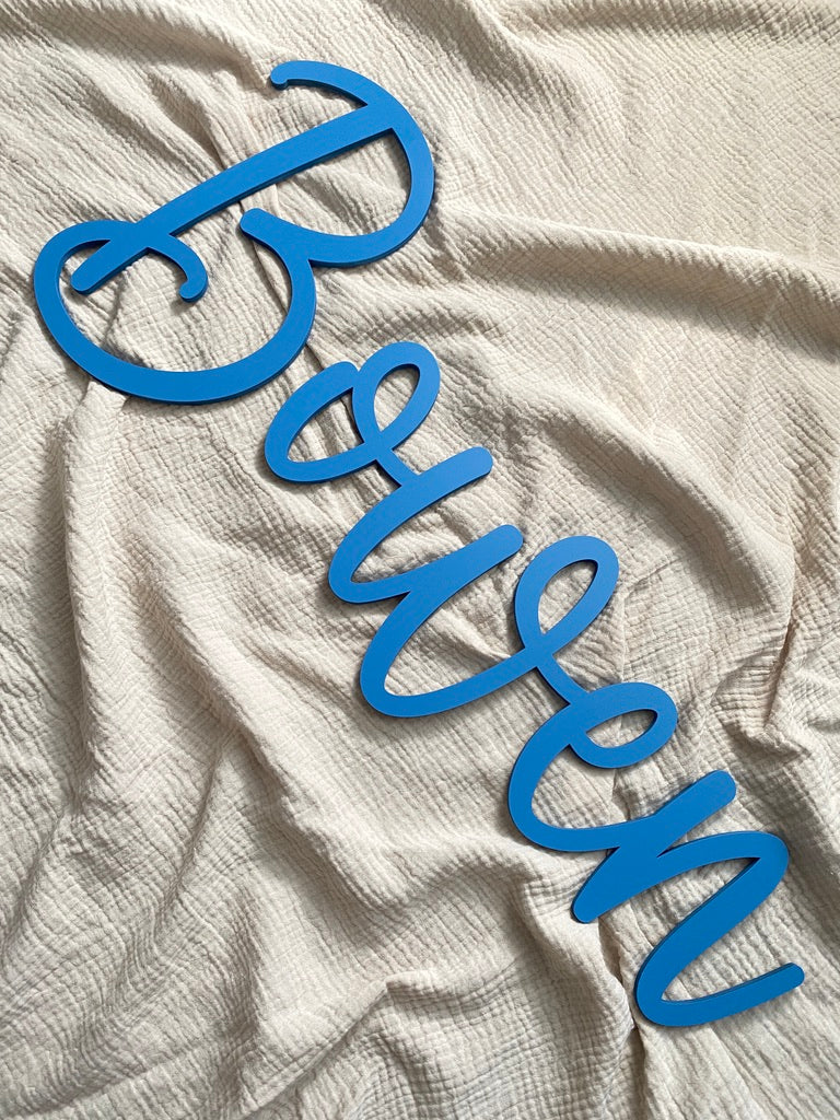 Nursery Name Wood Sign (SCRIPT LETTER)