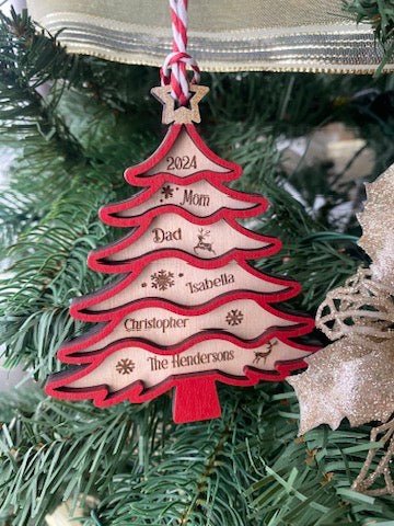 Custom Family Tree Ornament - Aspen & Co Designs