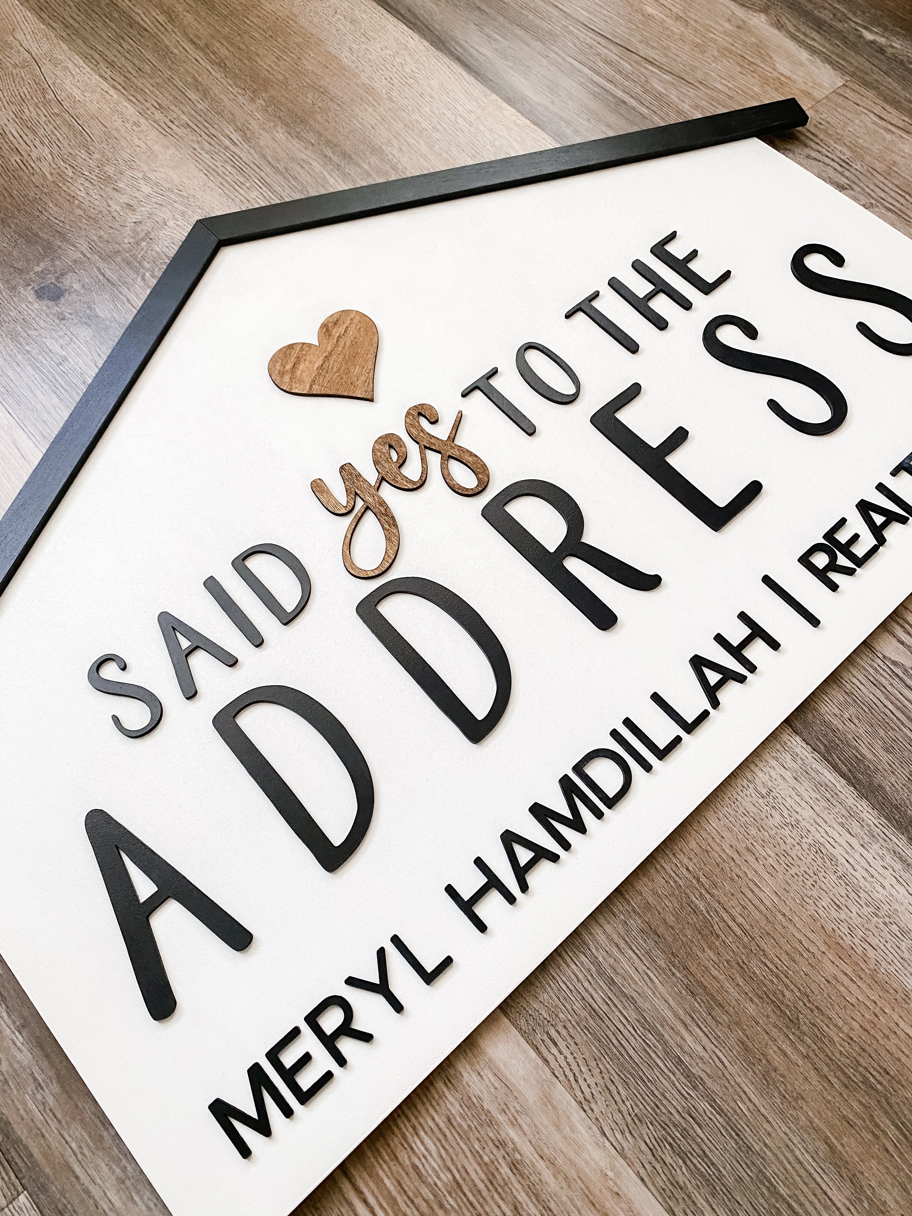 Custom Realtor House - Shaped Sign - Aspen & Co Designs