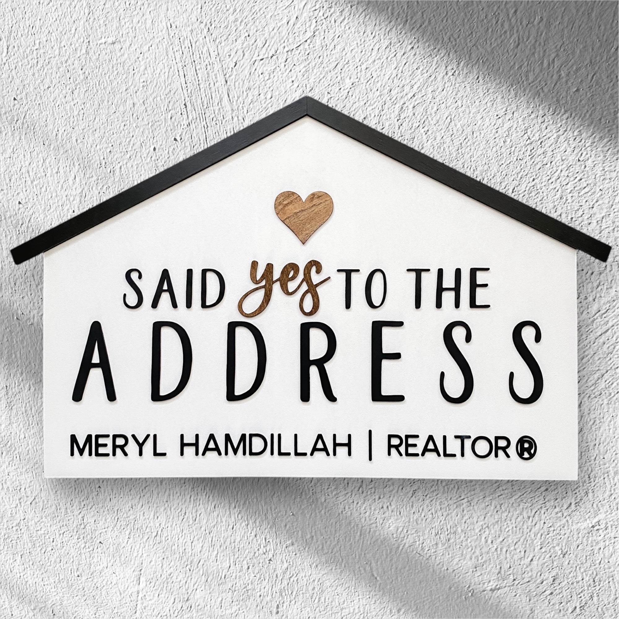 Custom Realtor House - Shaped Sign - Aspen & Co Designs