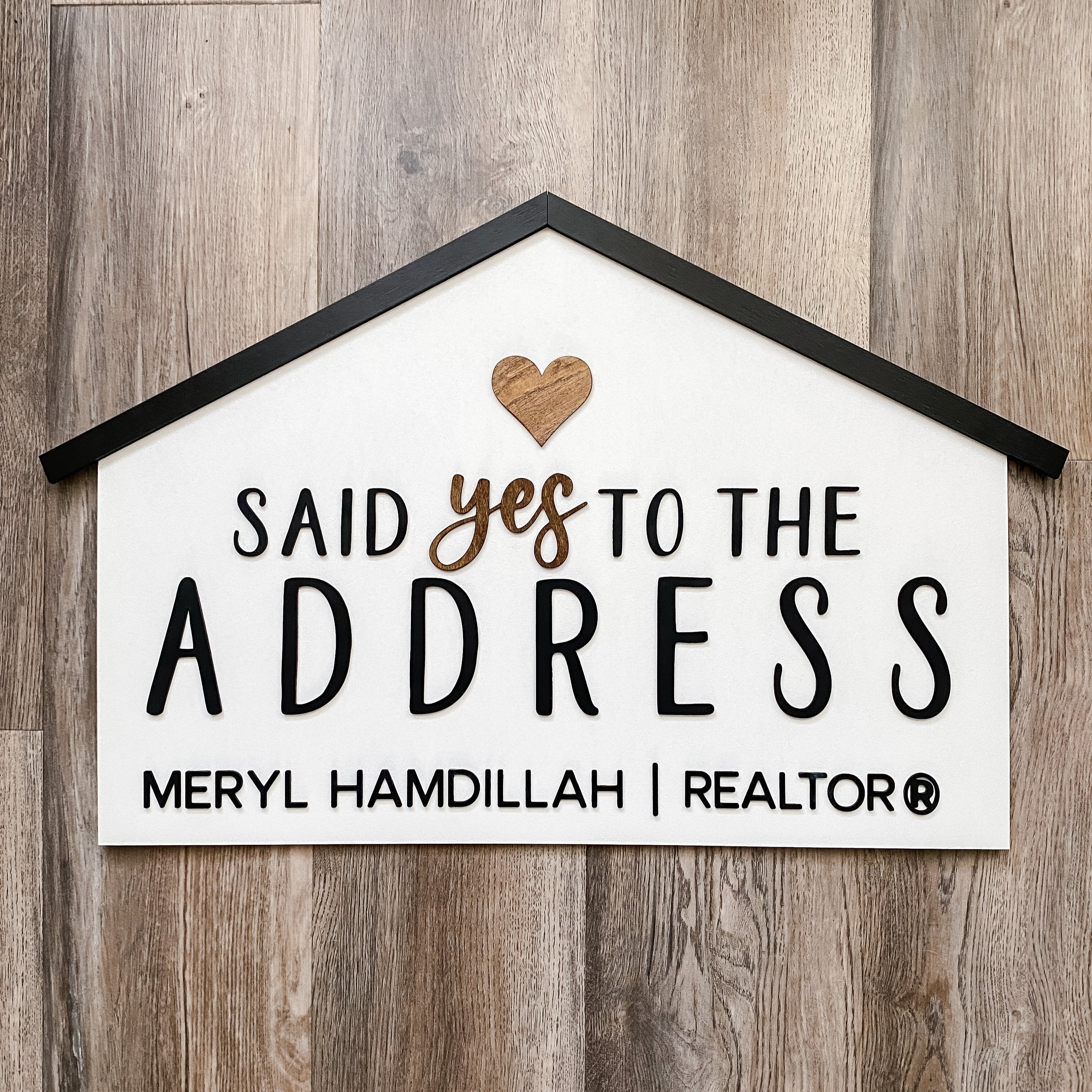 Custom Realtor House - Shaped Sign - Aspen & Co Designs