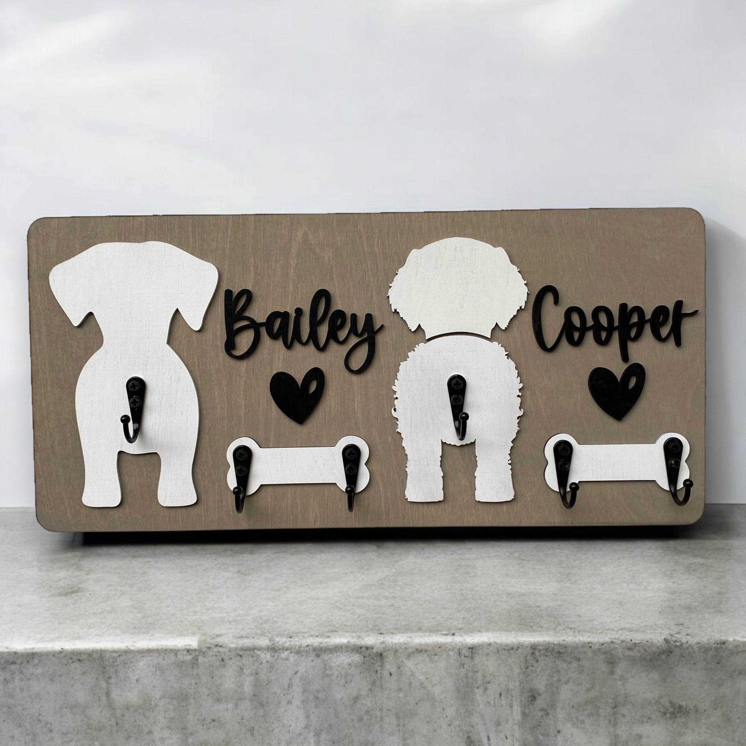 Dog Butt Leash Holder SIgn - 3D Silhouette - Aspen & Co Designs