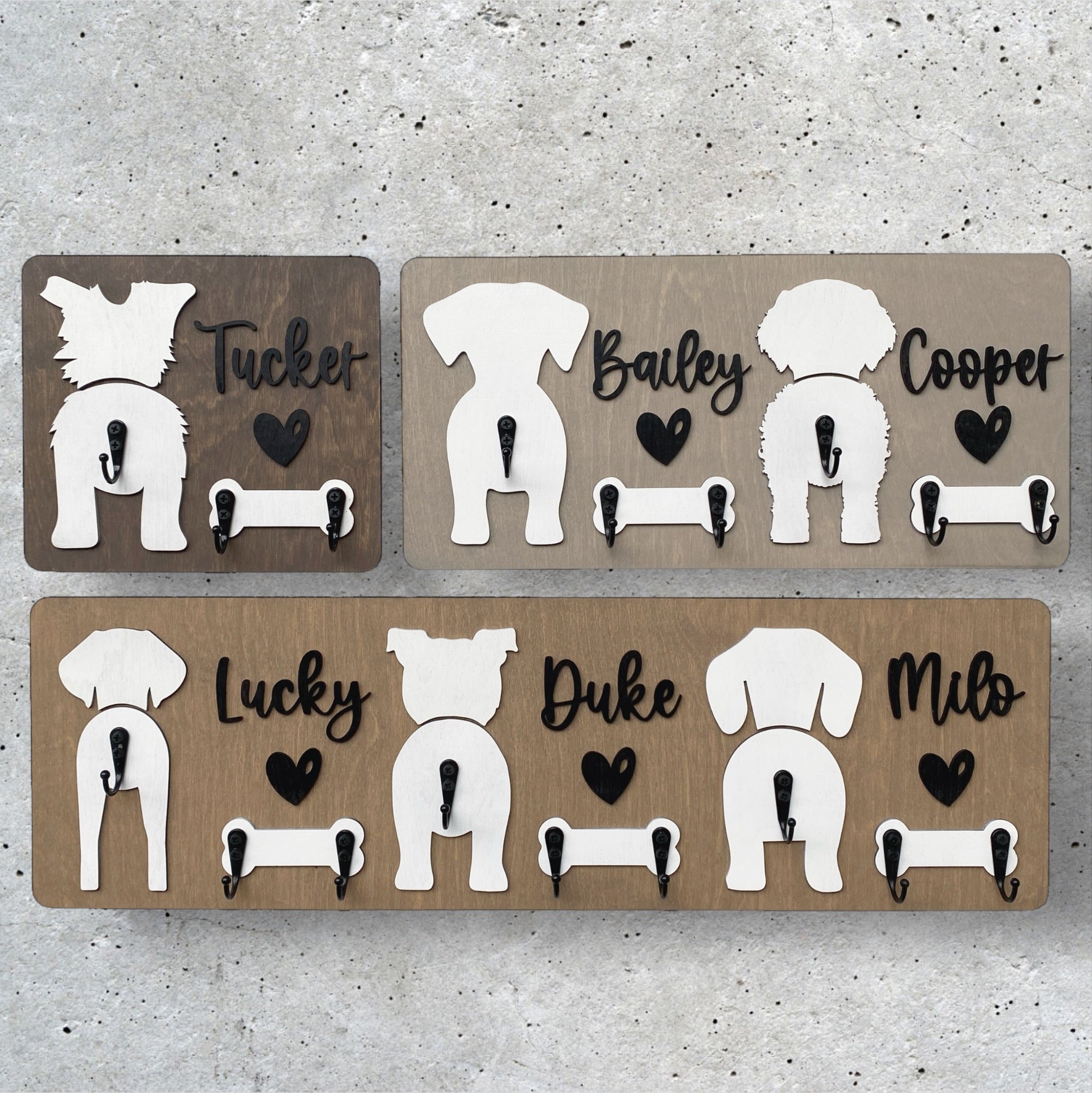 Dog Butt Leash Holder SIgn - 3D Silhouette - Aspen & Co Designs