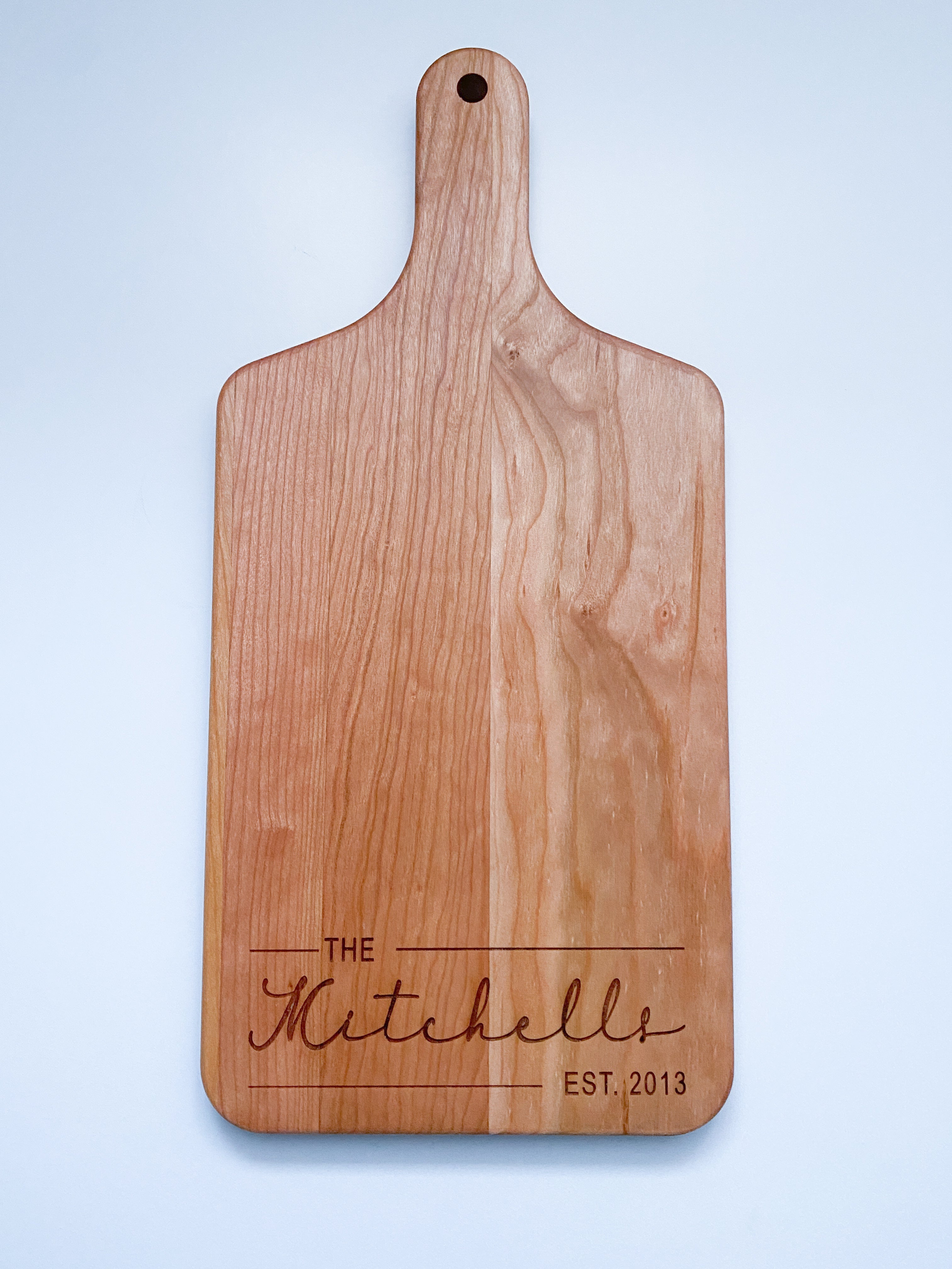 Engraved Cutting Board With Handle - 8"X17" - Aspen & Co Designs