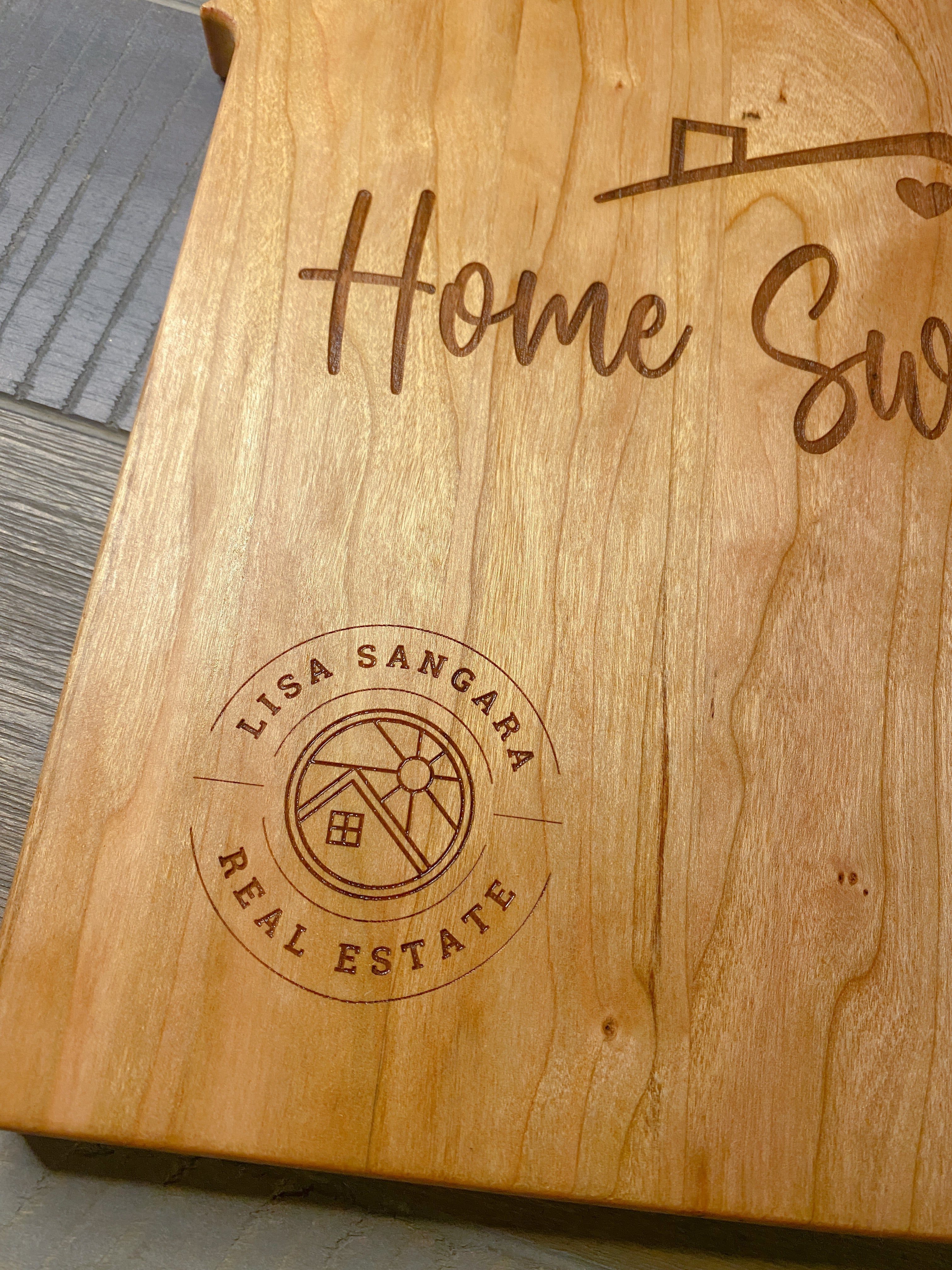 Engraved House - Shaped Cutting Board - Realtor Gift - Aspen & Co Designs