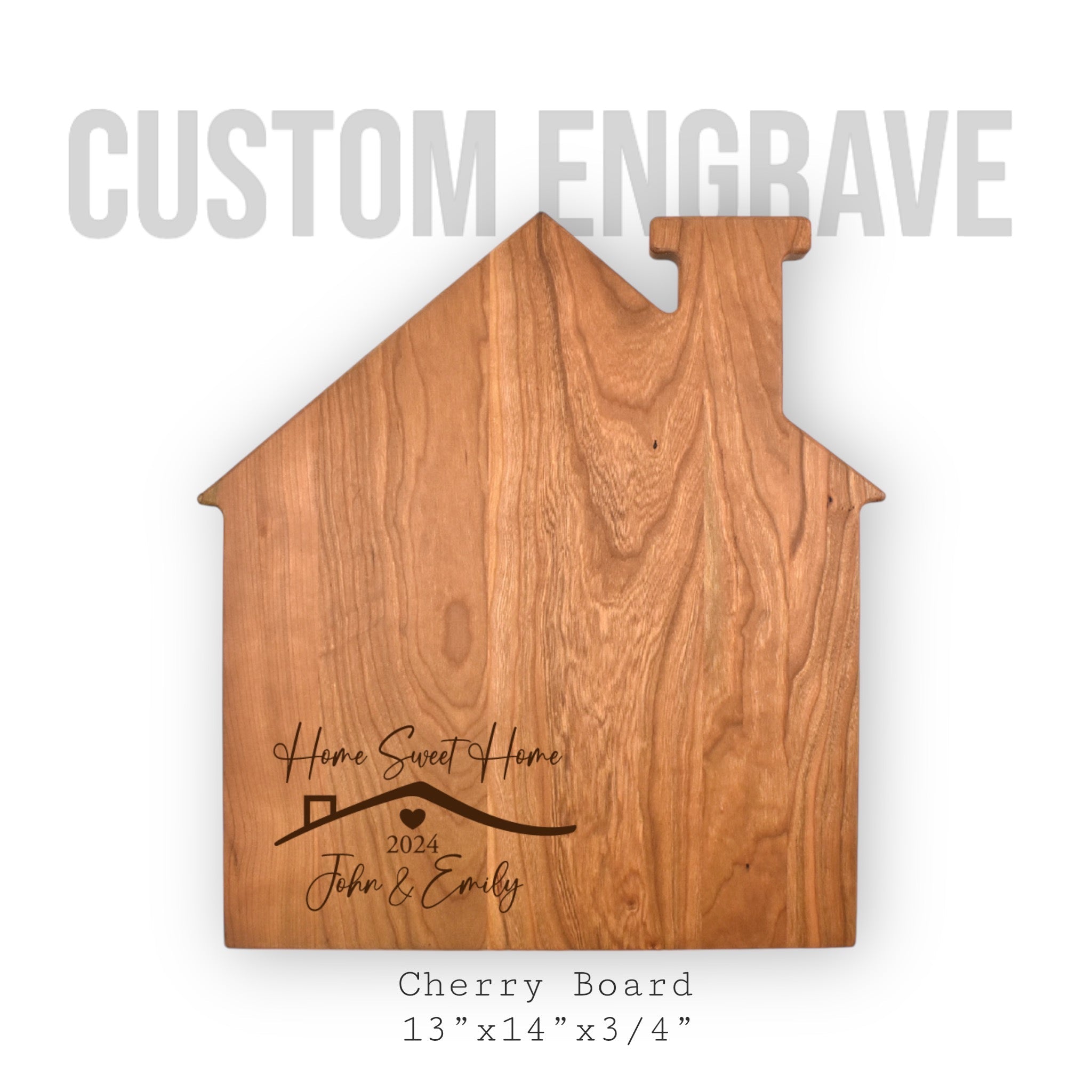 Engraved House - Shaped Cutting Board - Realtor Gift - Aspen & Co Designs