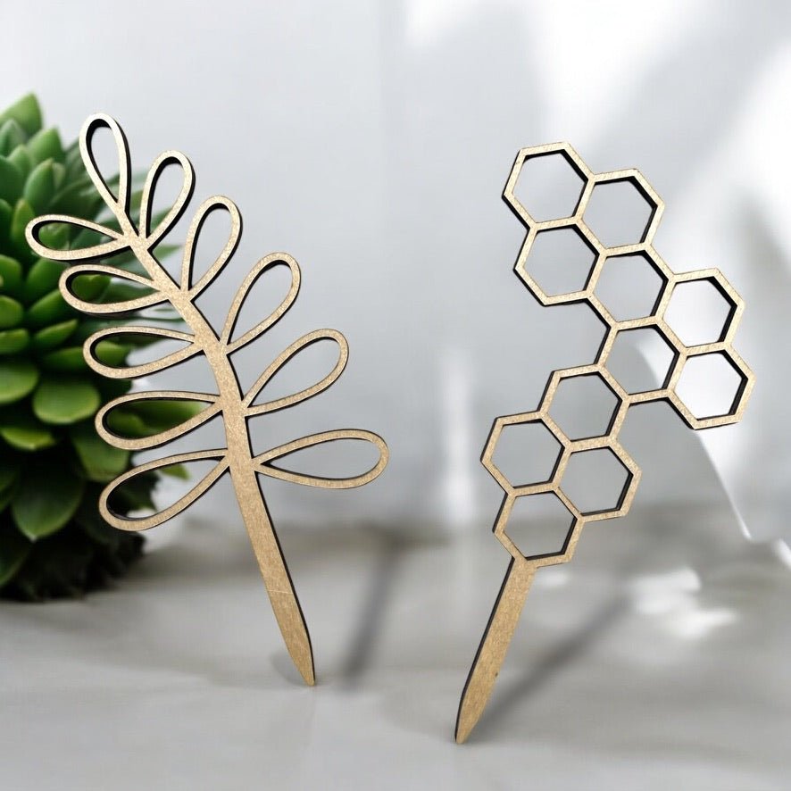 Indoor Wood Plant Stake Trellis - Honeycomb - Aspen & Co Designs