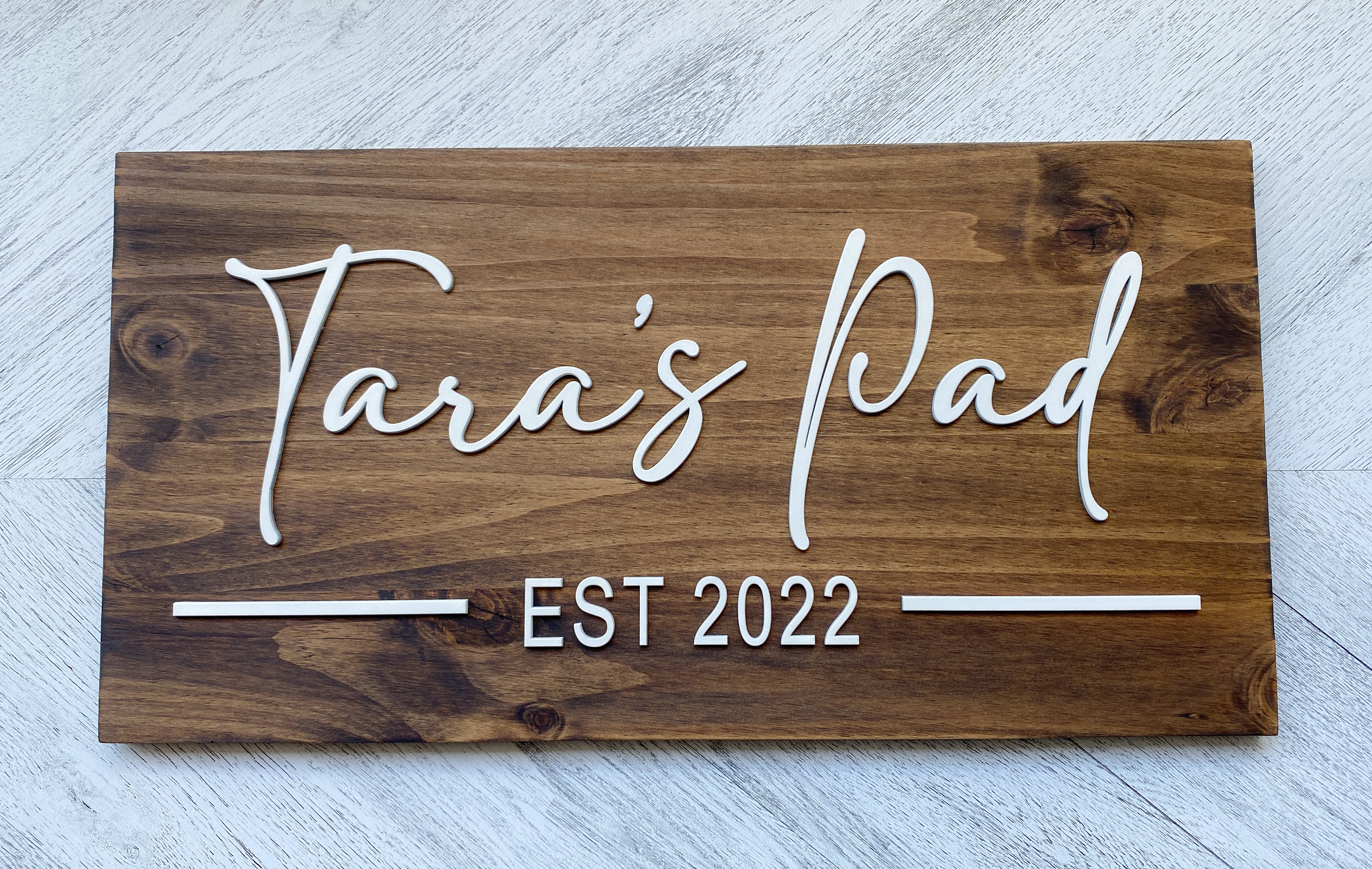 3D Family Name Wood Sign - 9x21” - Aspen & Co Designs