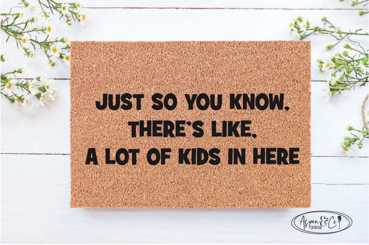 A Lot Of Kids Doormat - Aspen & Co Designs