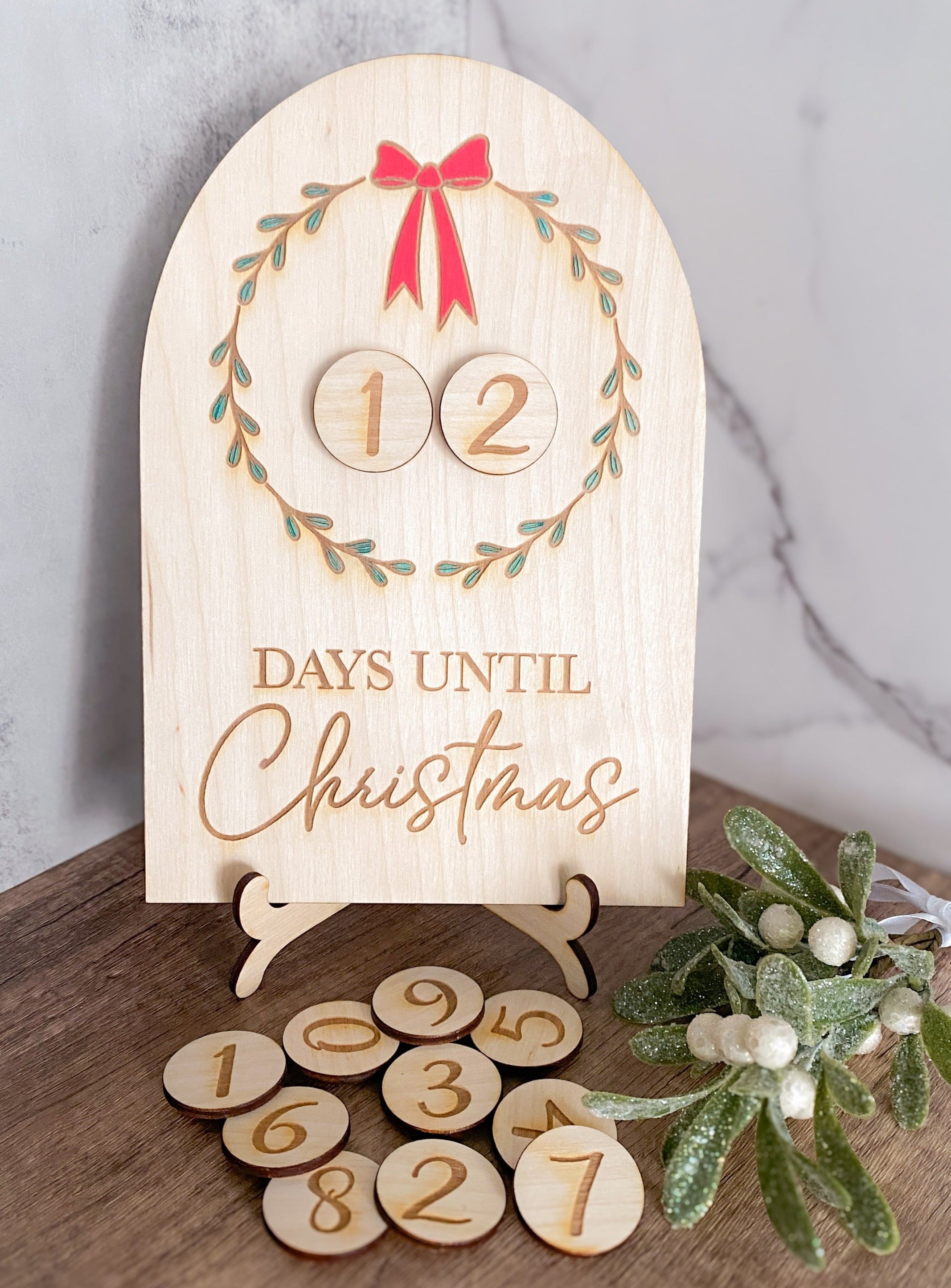 Christmas Countdown Arched Sign - Aspen & Co Designs