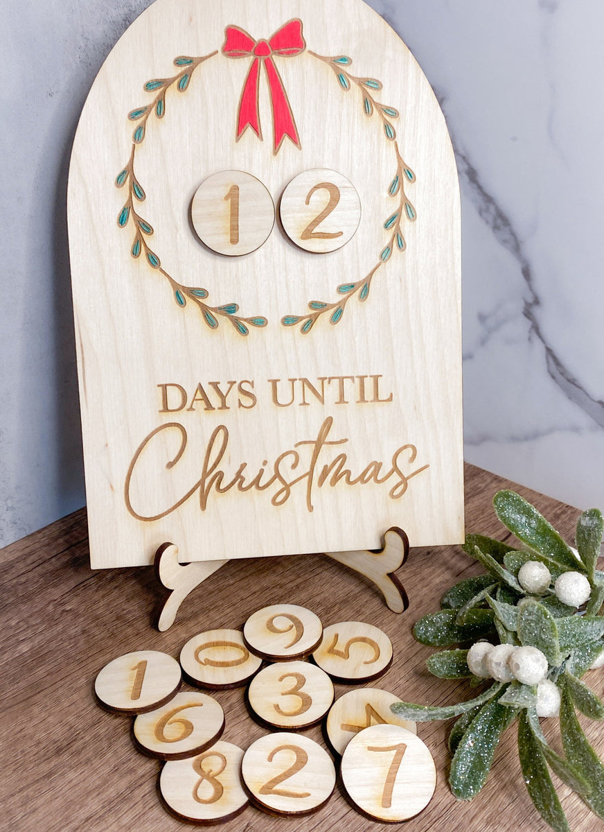Christmas Countdown Arched Sign – Aspen & Co Designs