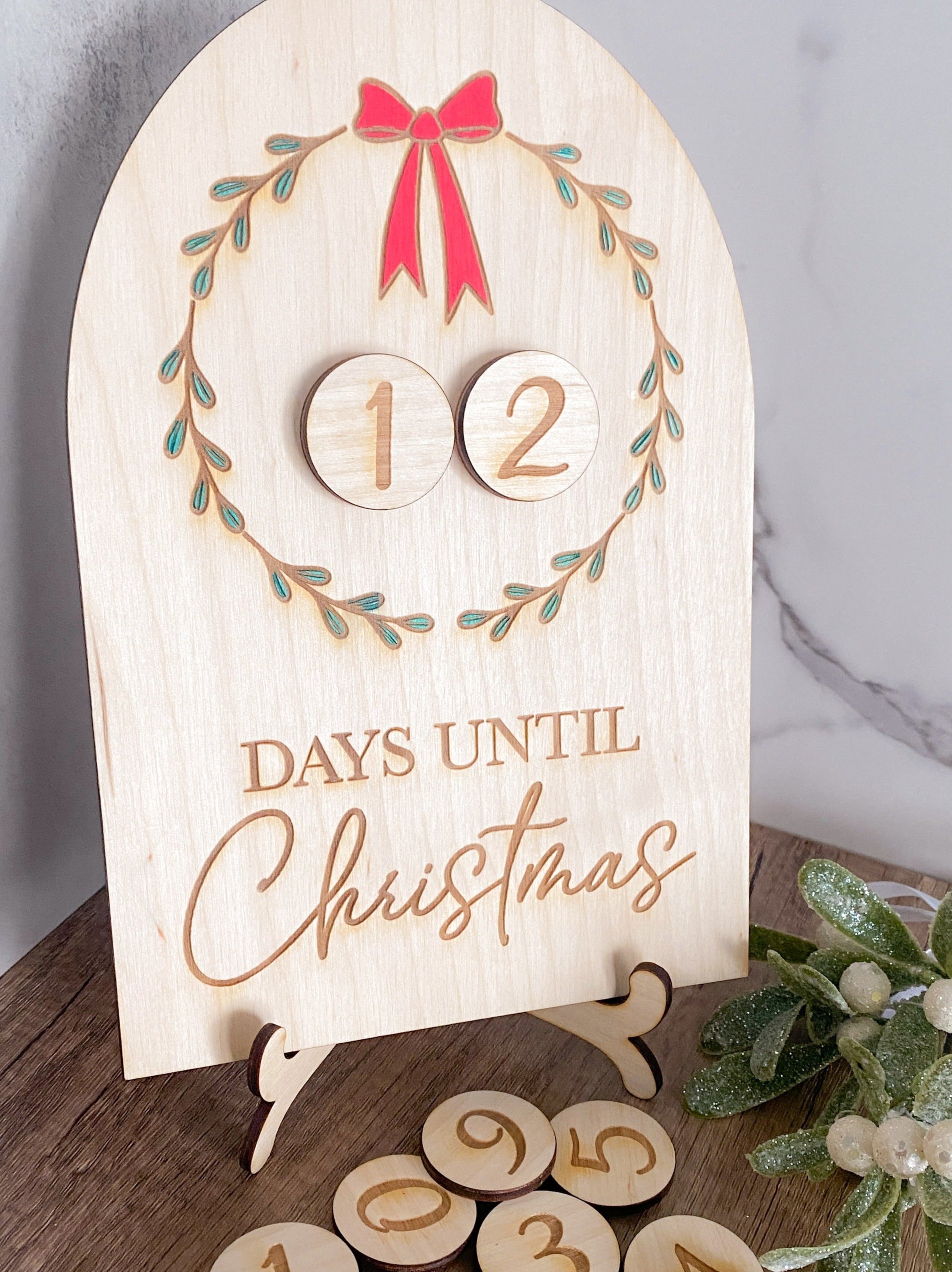 Christmas Countdown Arched Sign - Aspen & Co Designs