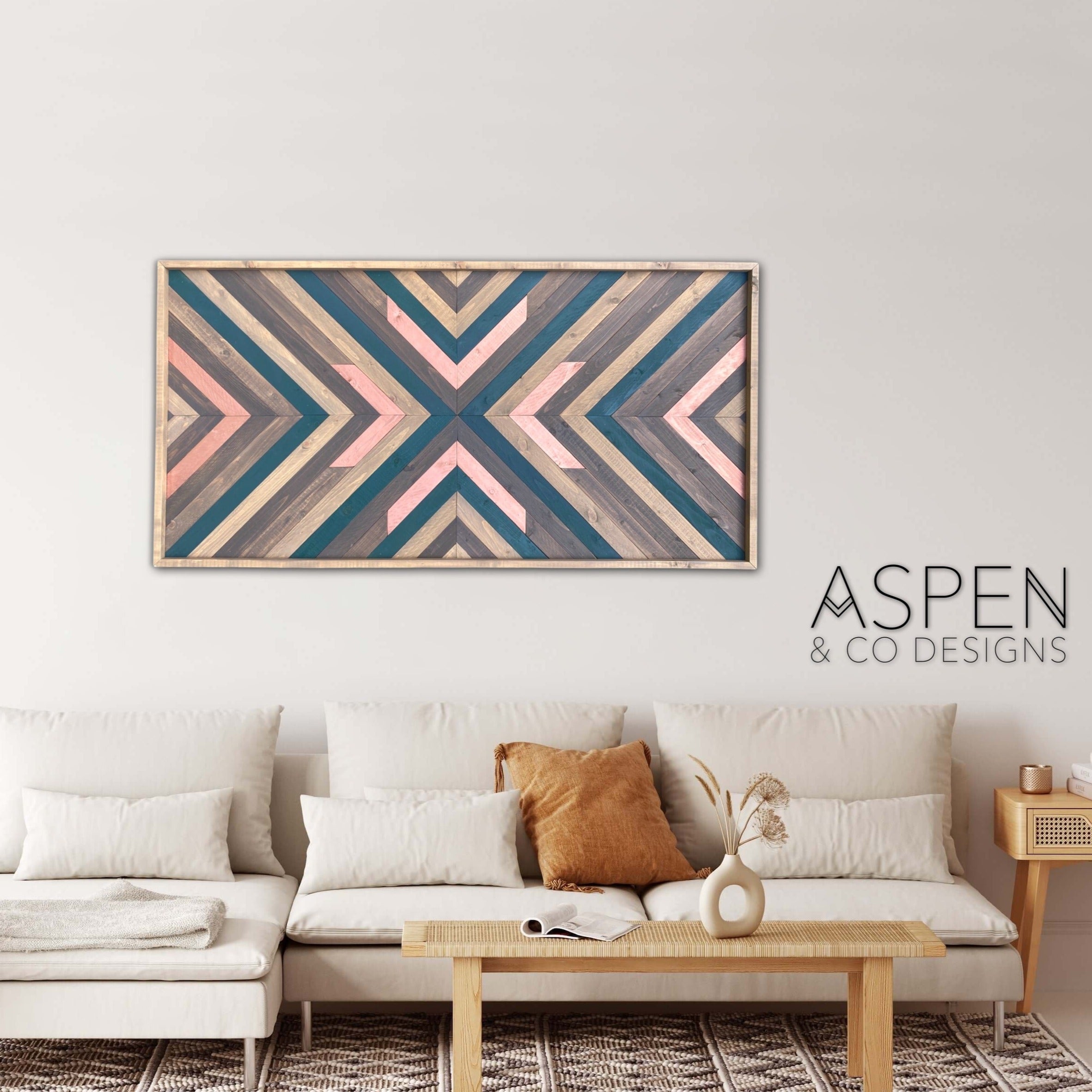 "Copperwood Harvest" Geometric Wall Art - Aspen & Co Designs