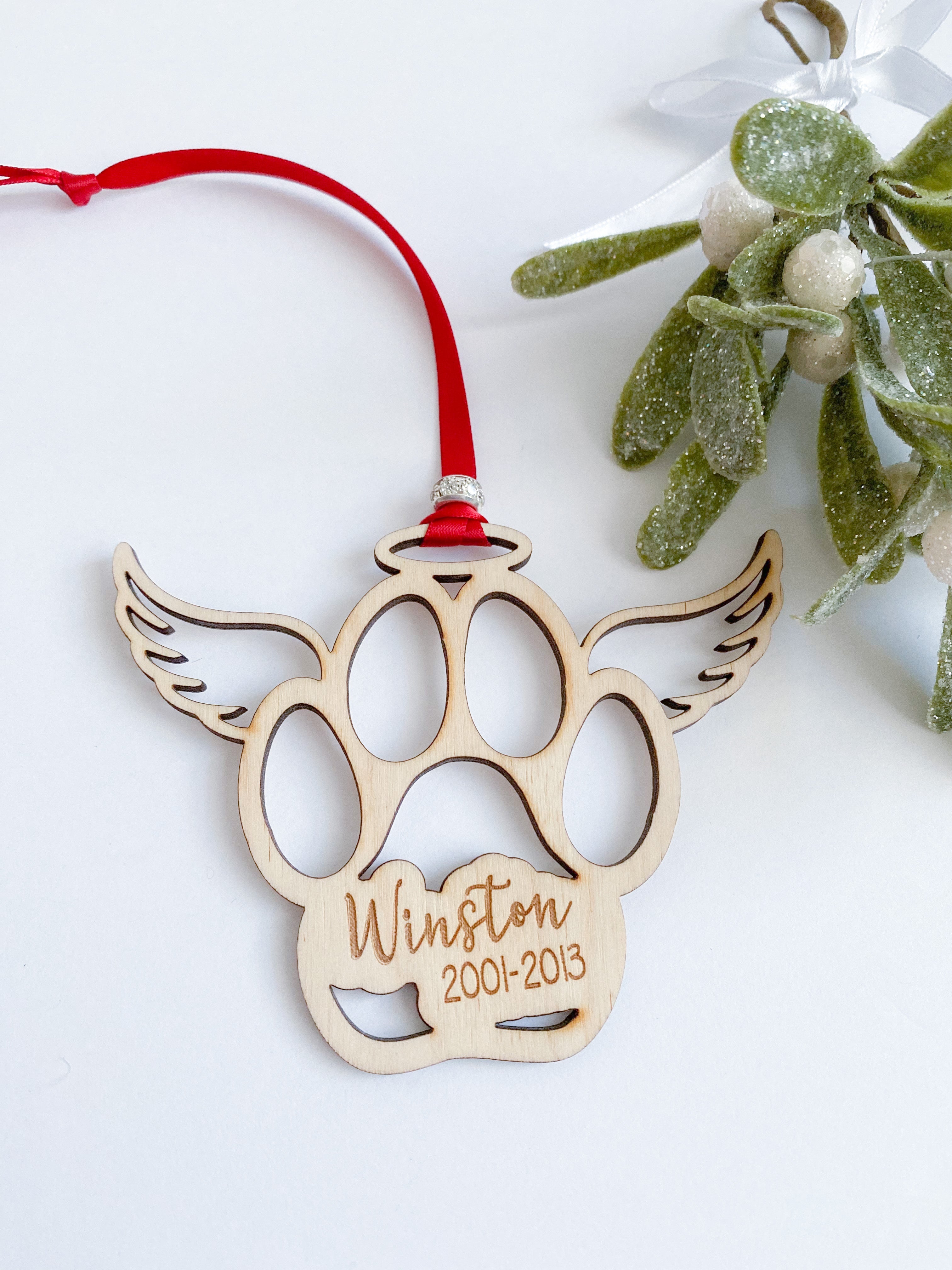 Custom Dog Memorial Ornament - Aspen & Co Designs