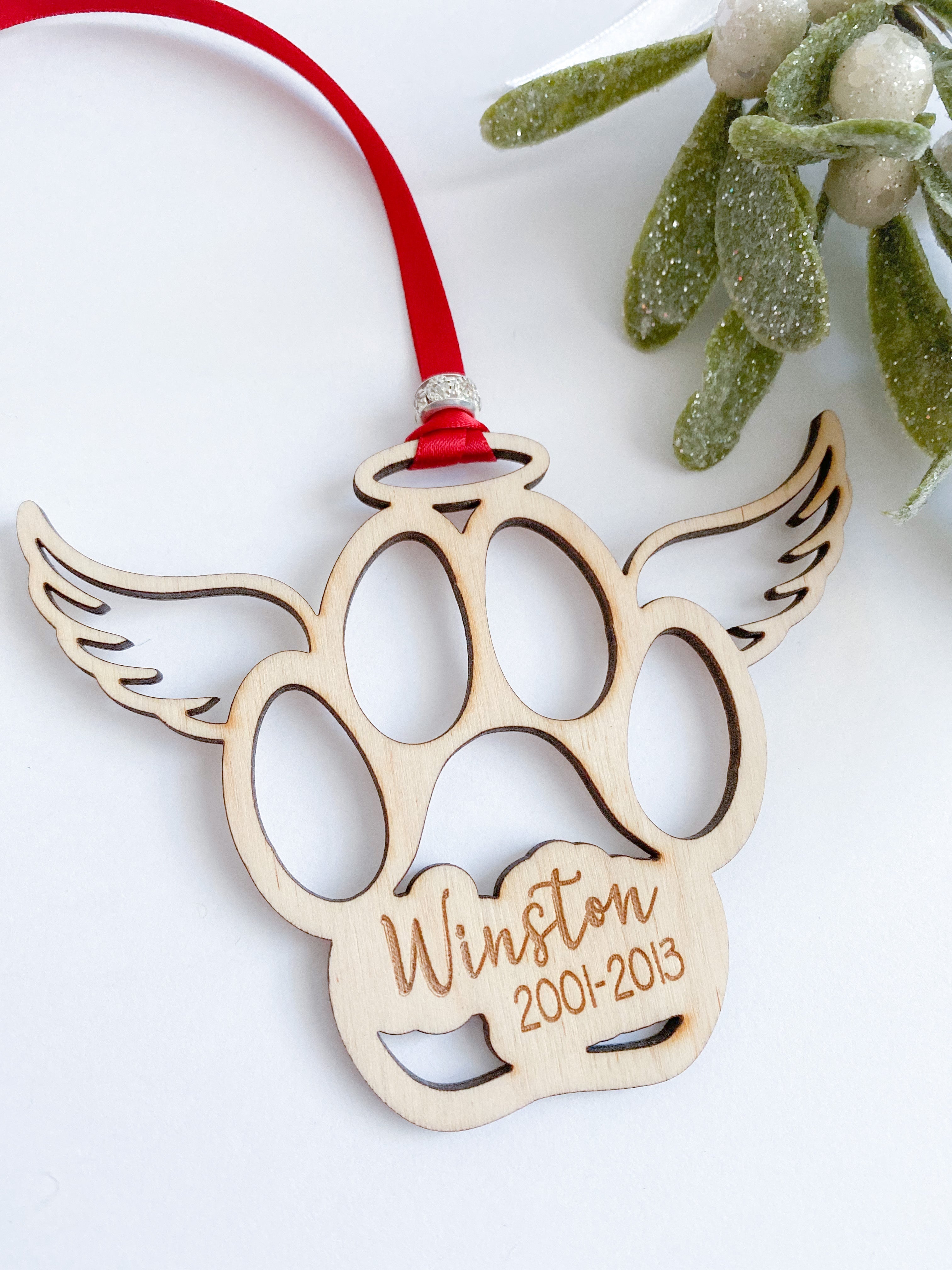 Custom Dog Memorial Ornament - Aspen & Co Designs