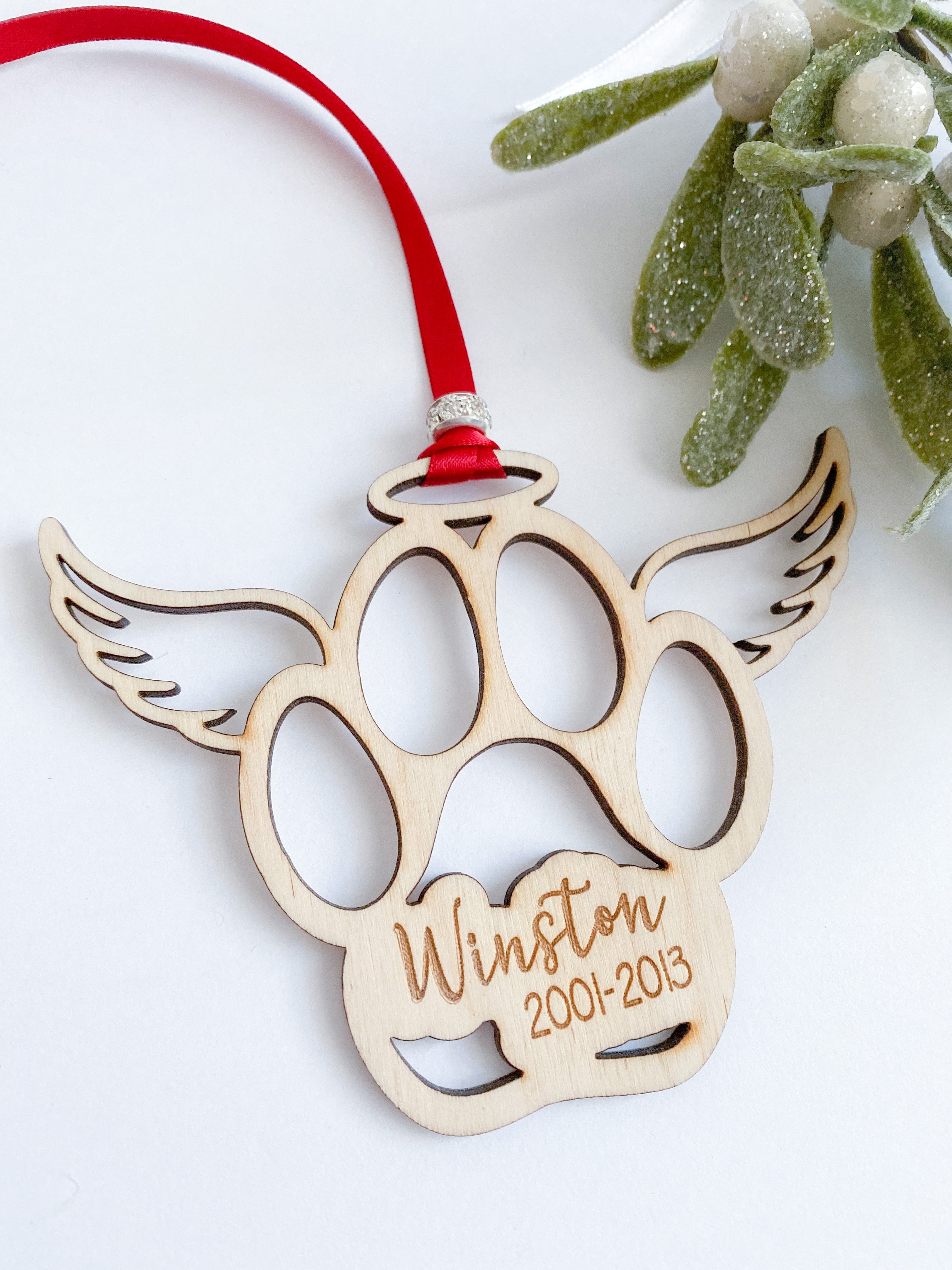 Custom Dog Memorial Ornament - Aspen & Co Designs