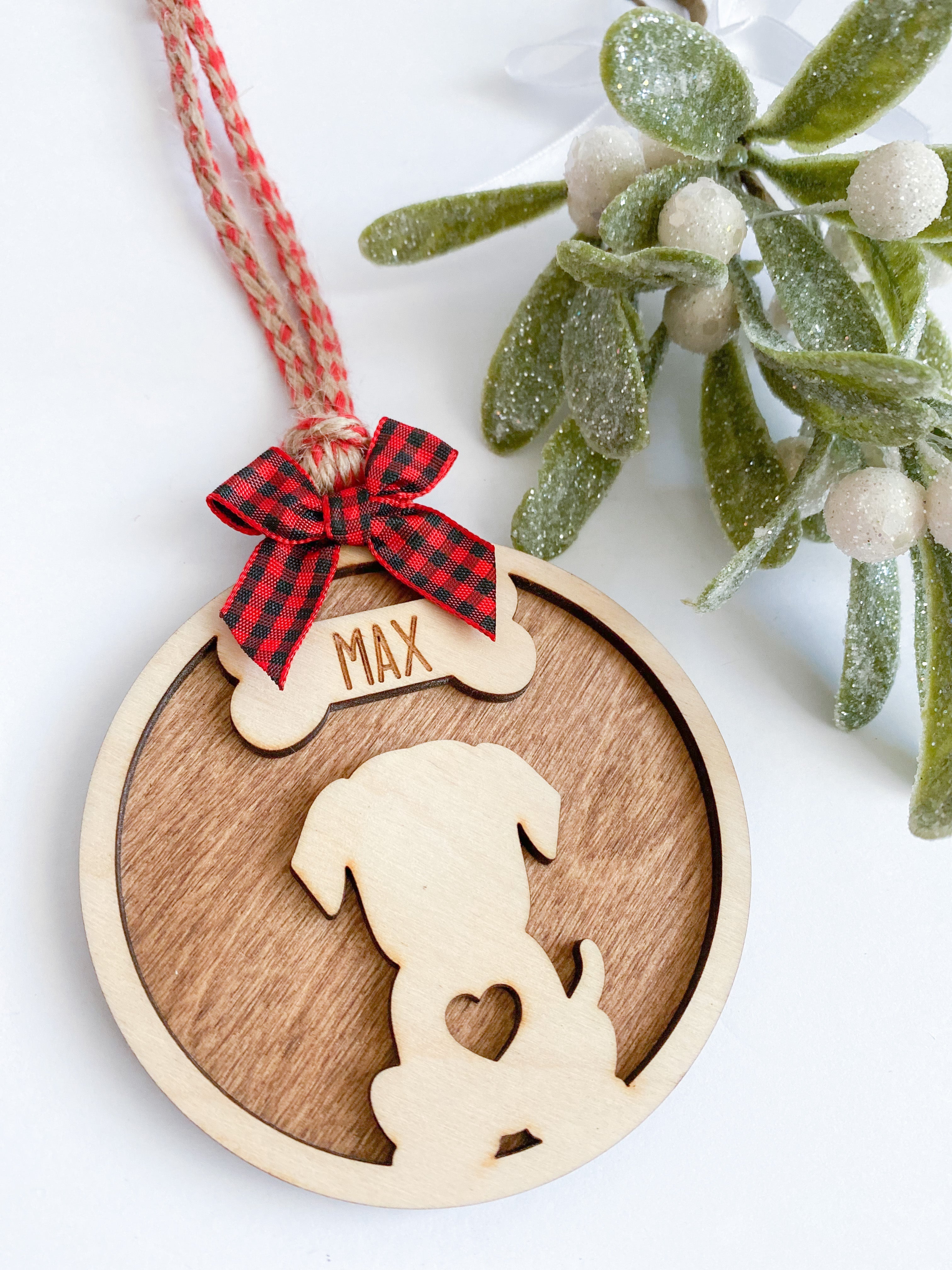 Custom Dog Ornament - Aspen & Co Designs