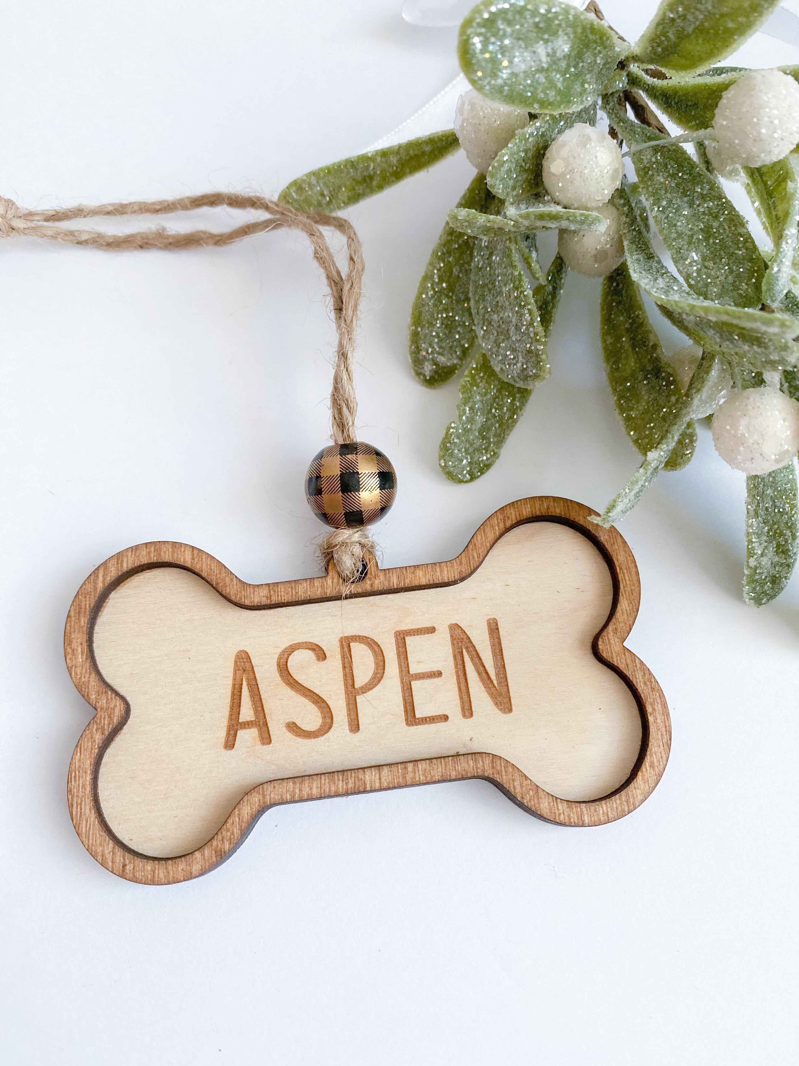 Custom Dog Ornament - Aspen & Co Designs