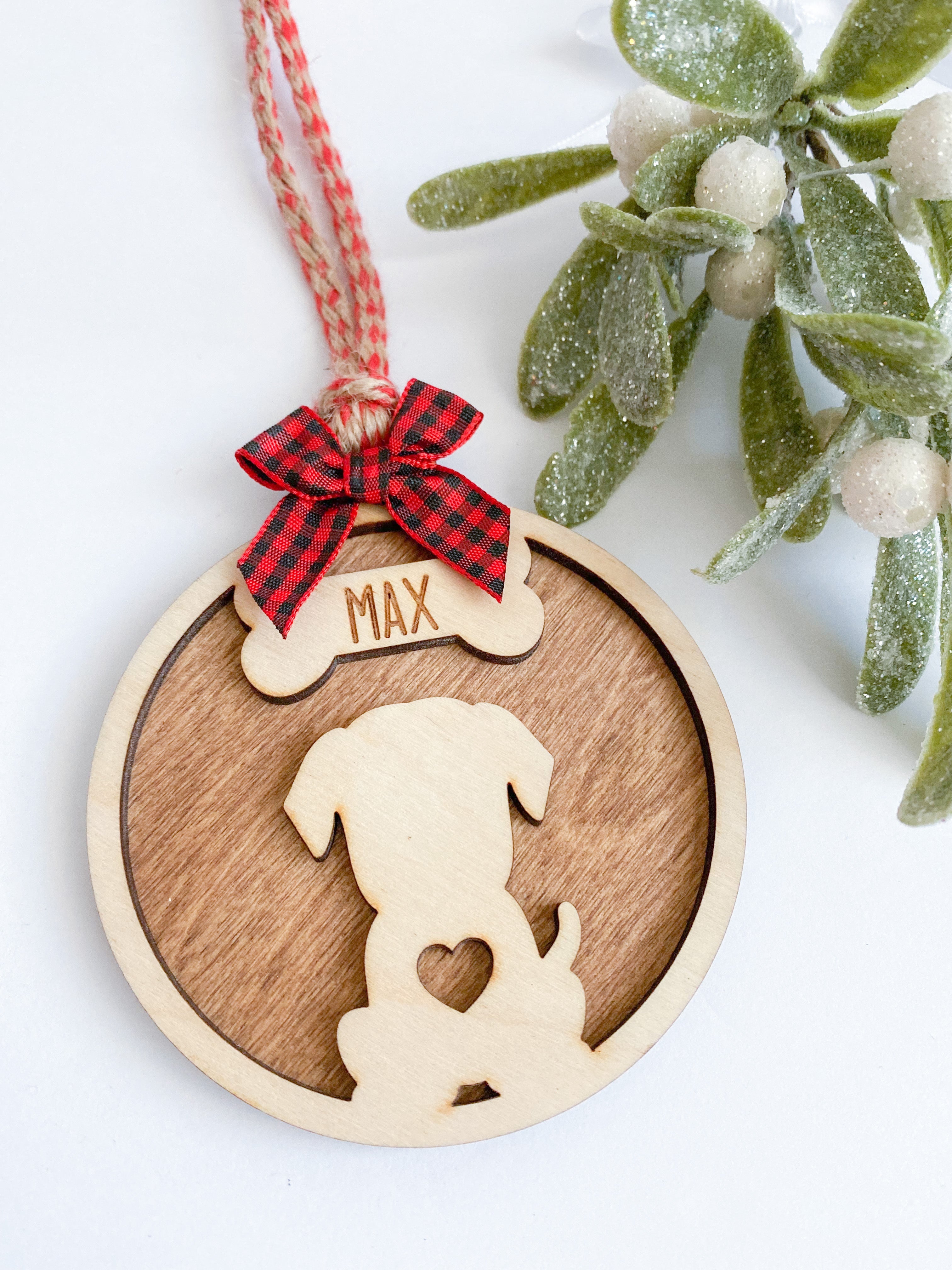 Custom Dog Ornament - Aspen & Co Designs