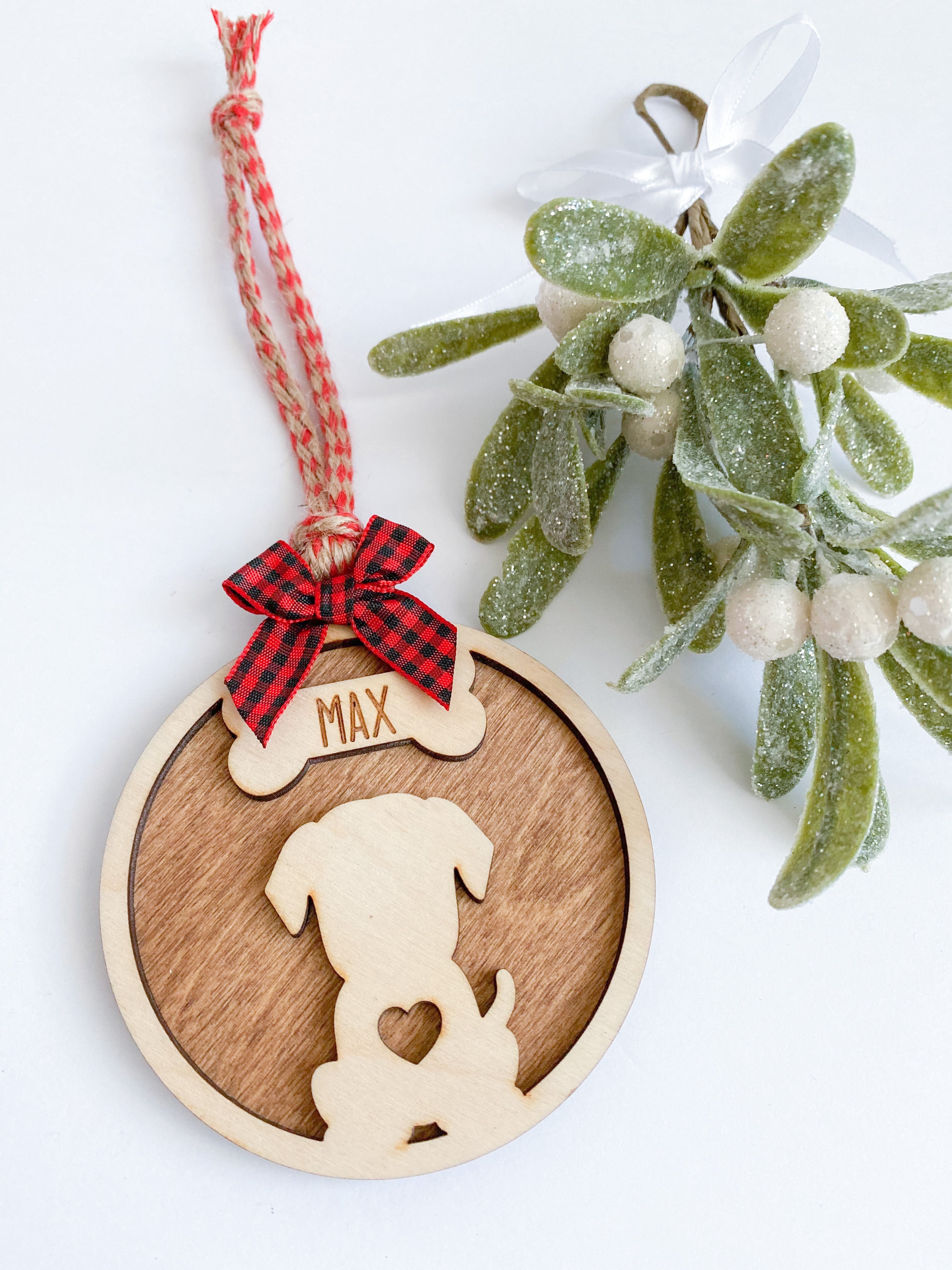 Custom Dog Ornament - Aspen & Co Designs