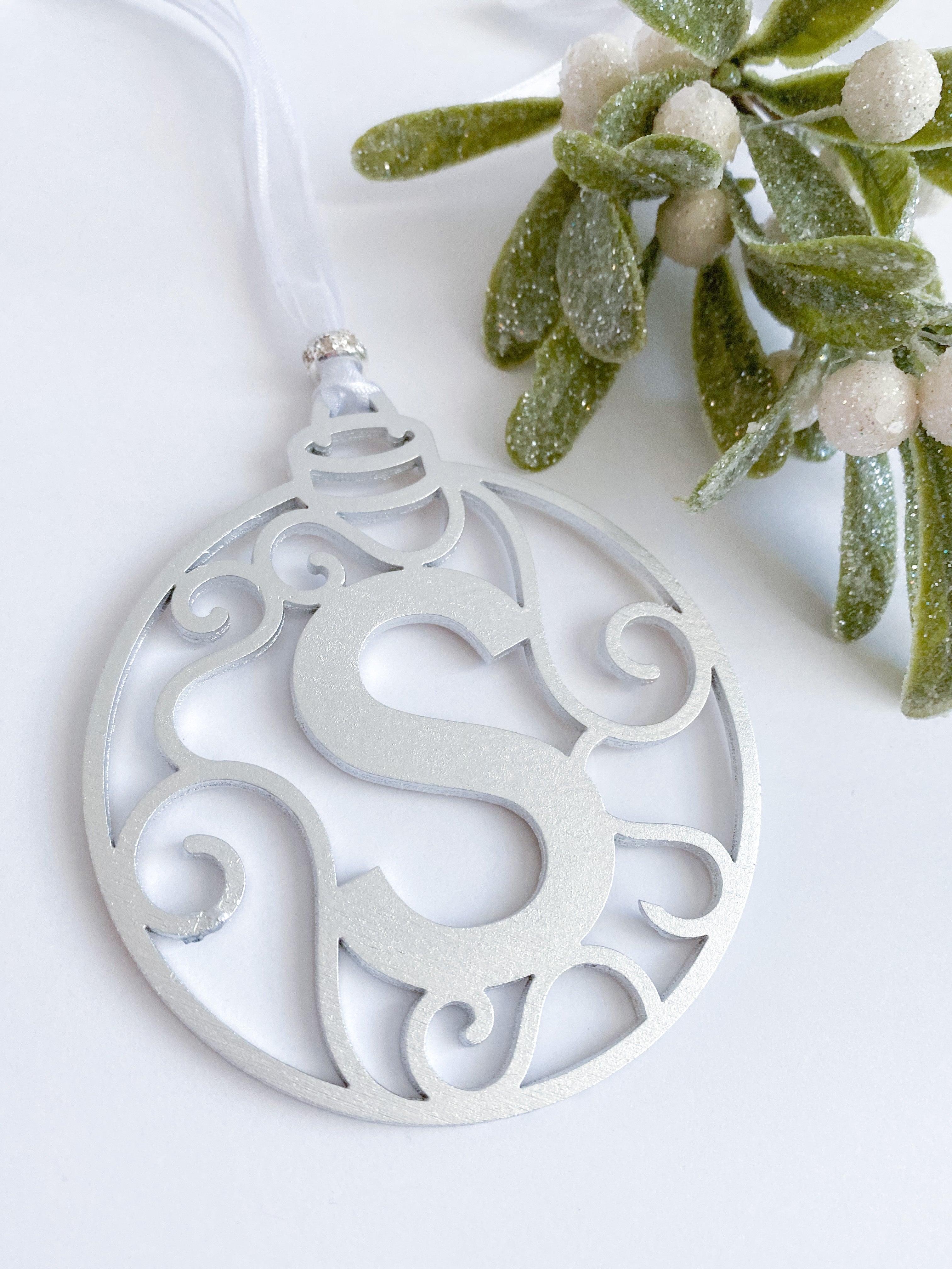 Custom Letter Ornament - Aspen & Co Designs