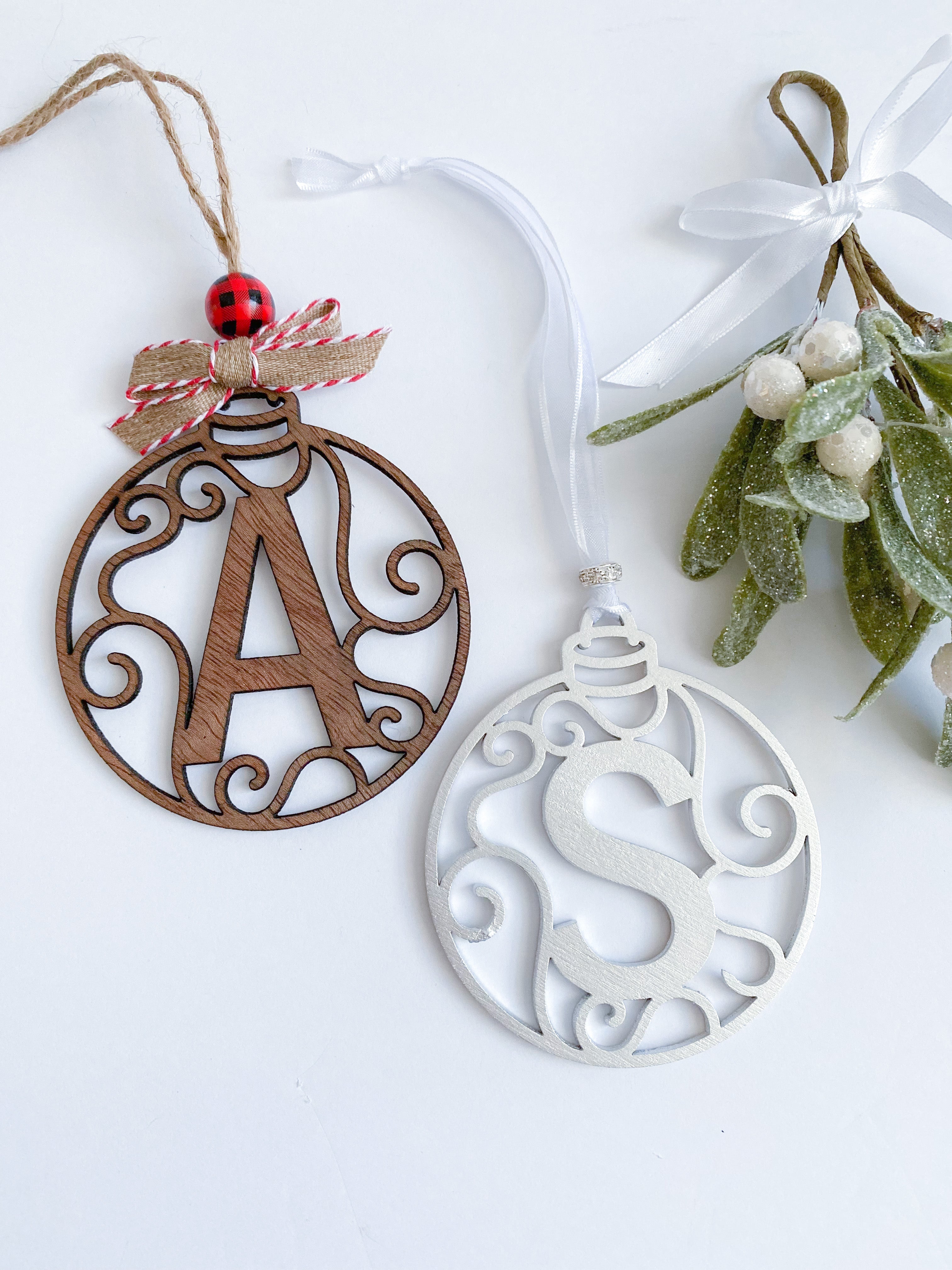 Custom Letter Ornament - Aspen & Co Designs