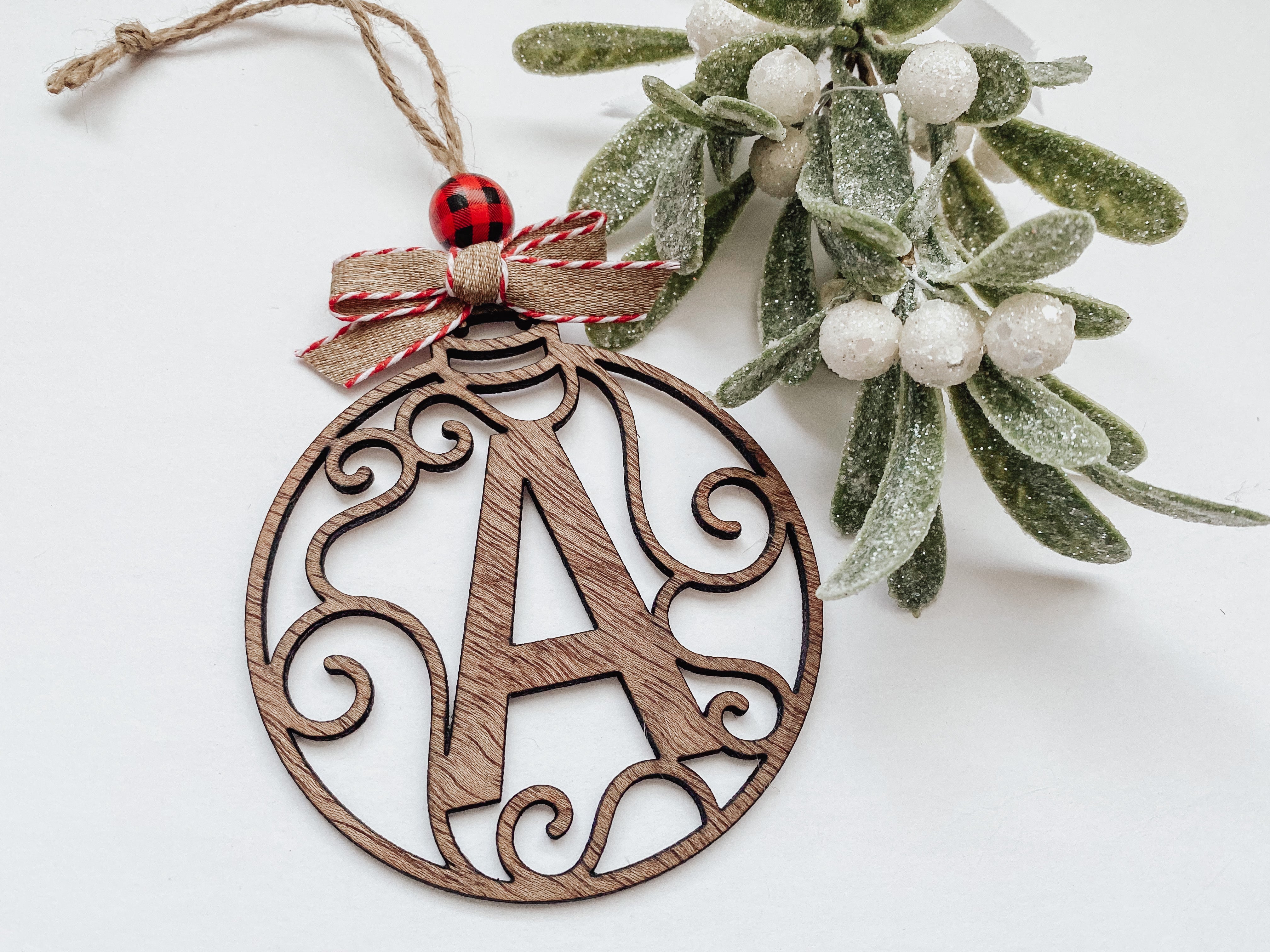 Custom Letter Ornament - Aspen & Co Designs