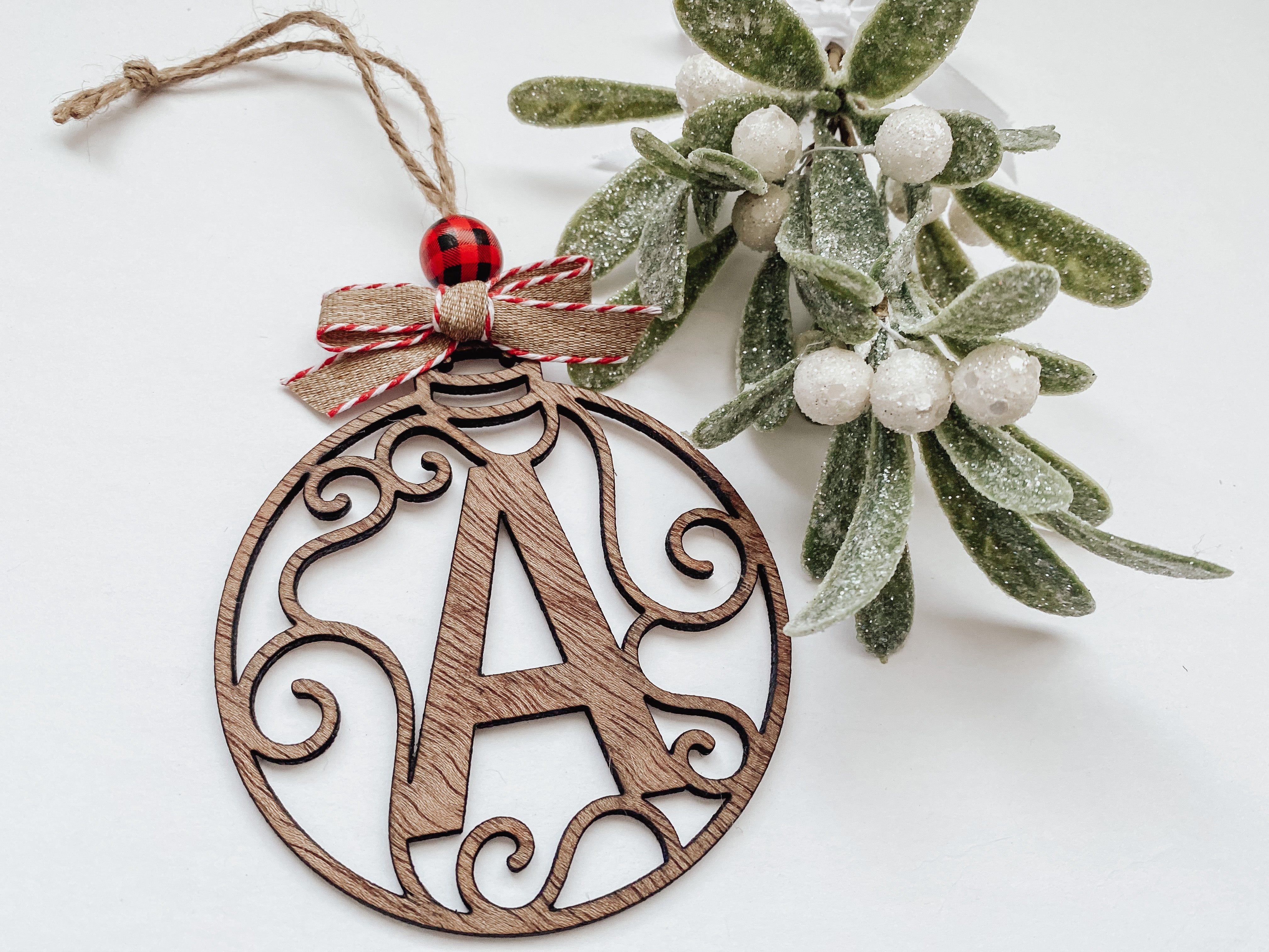 Custom Letter Ornament - Aspen & Co Designs