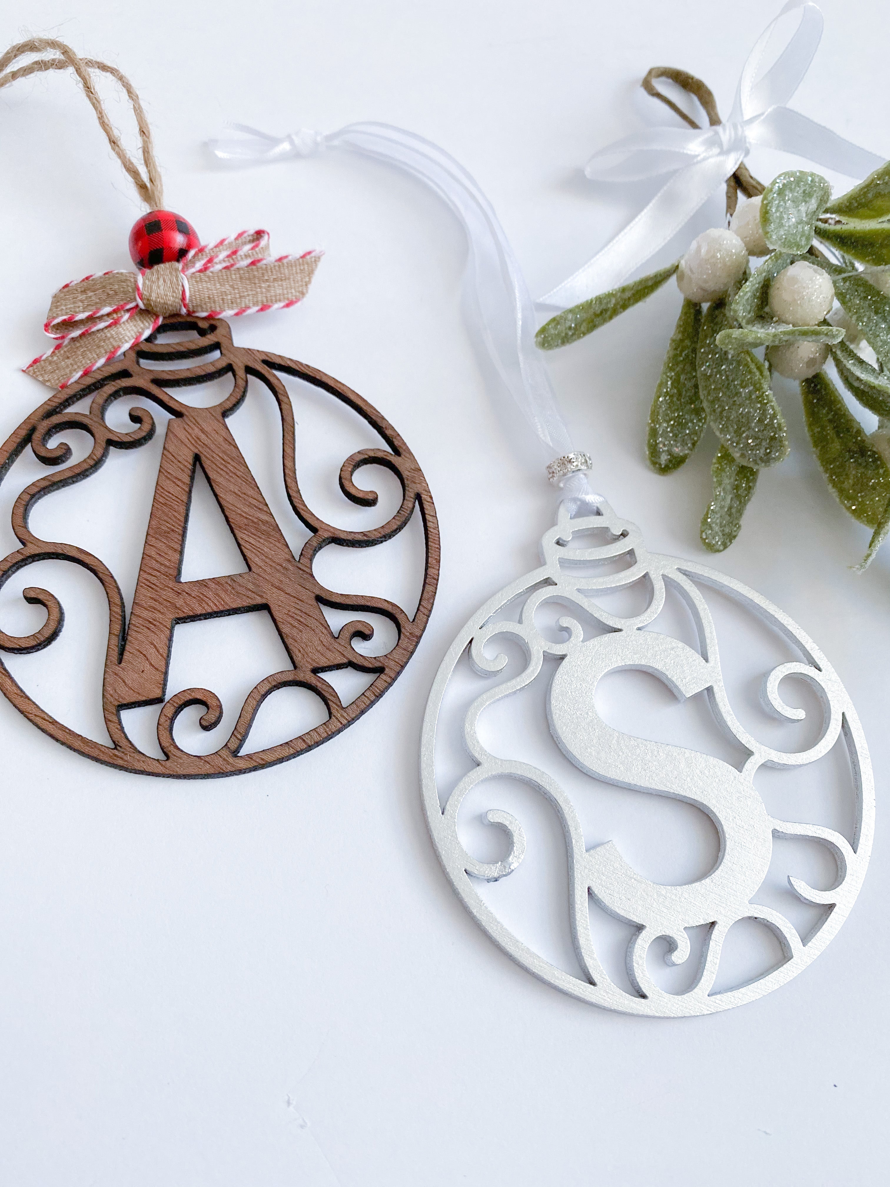 Custom Letter Ornament - Aspen & Co Designs