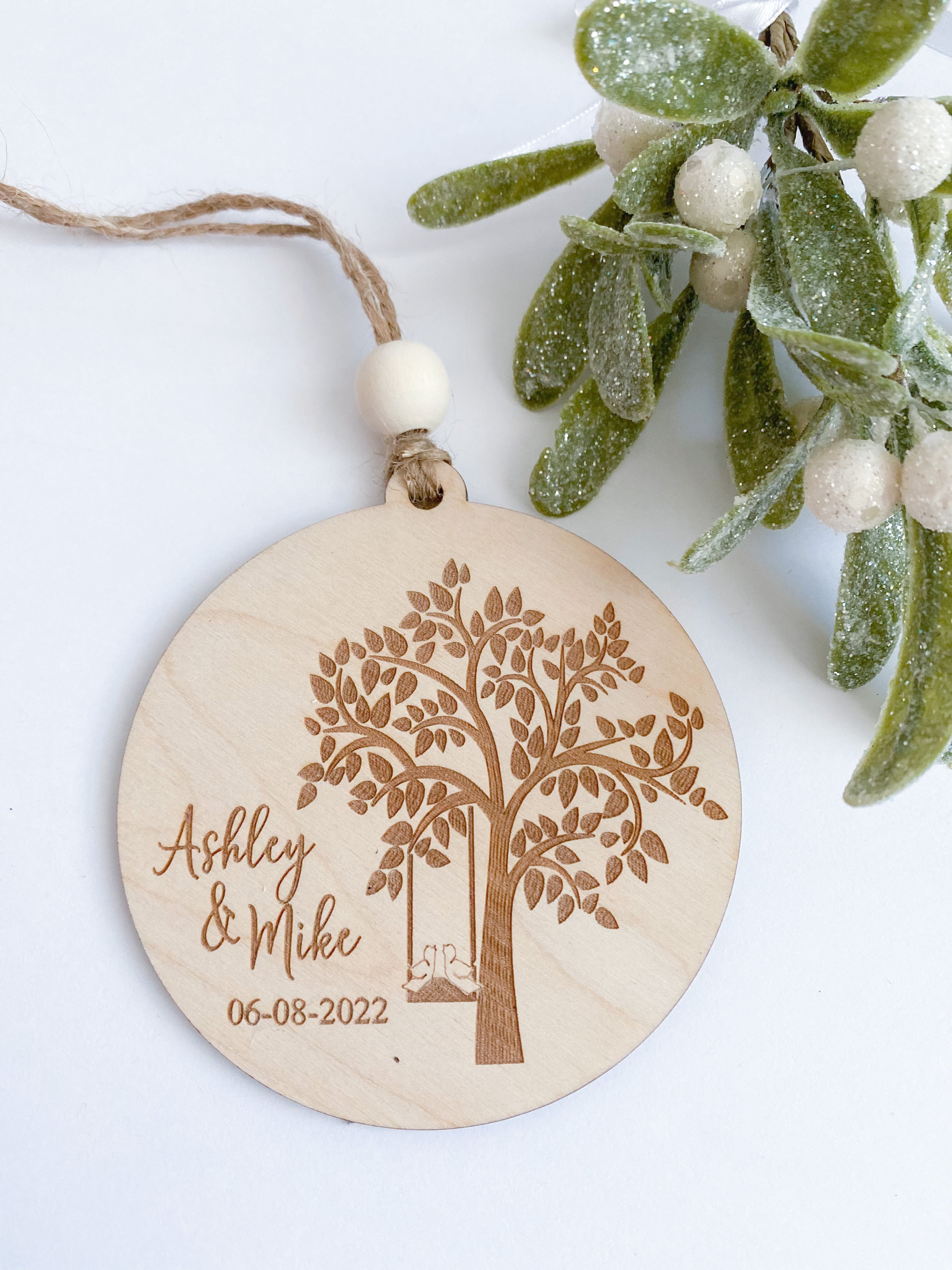 Custom Lovebirds Ornament - Aspen & Co Designs