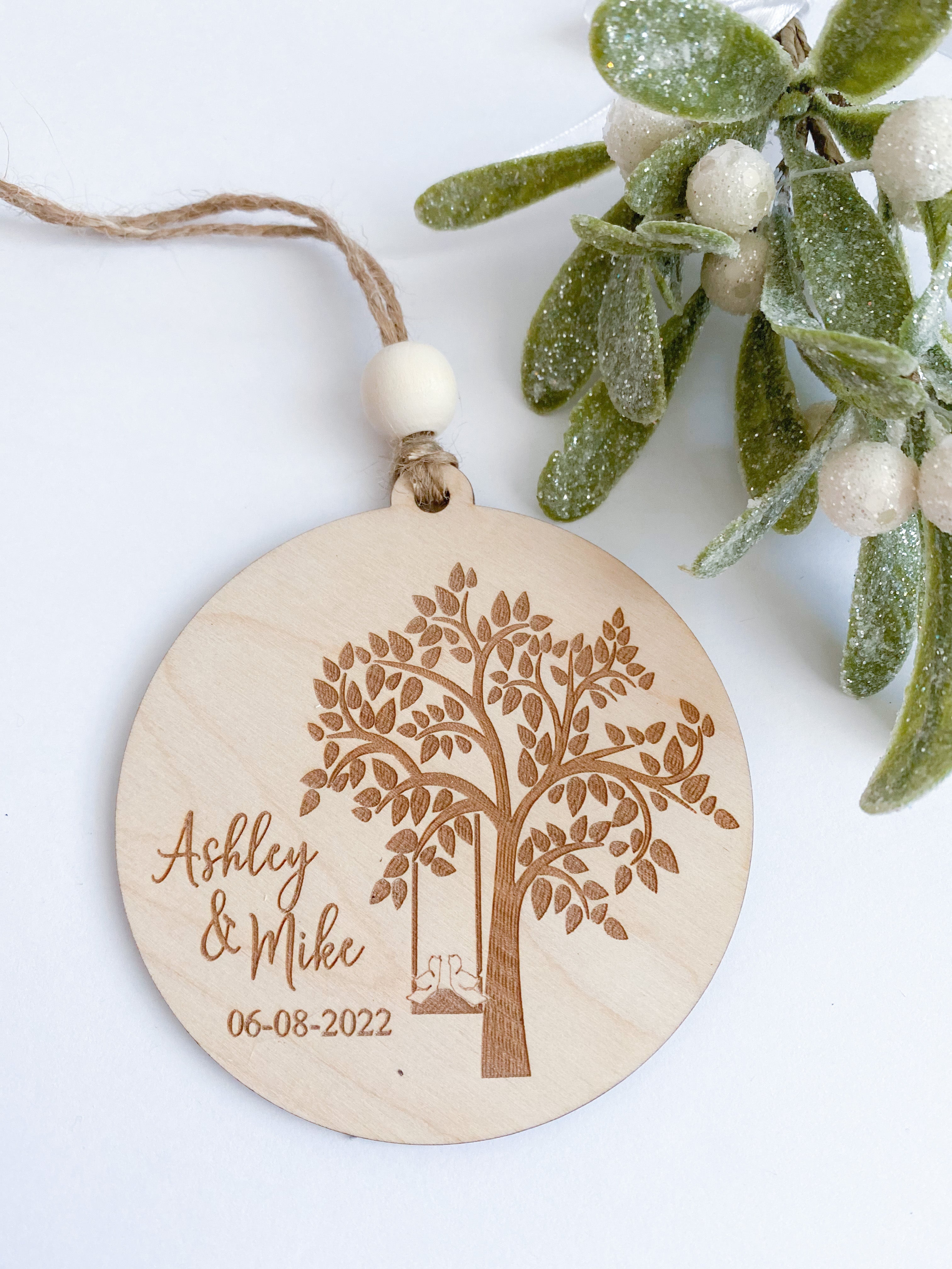 Custom Lovebirds Ornament - Aspen & Co Designs