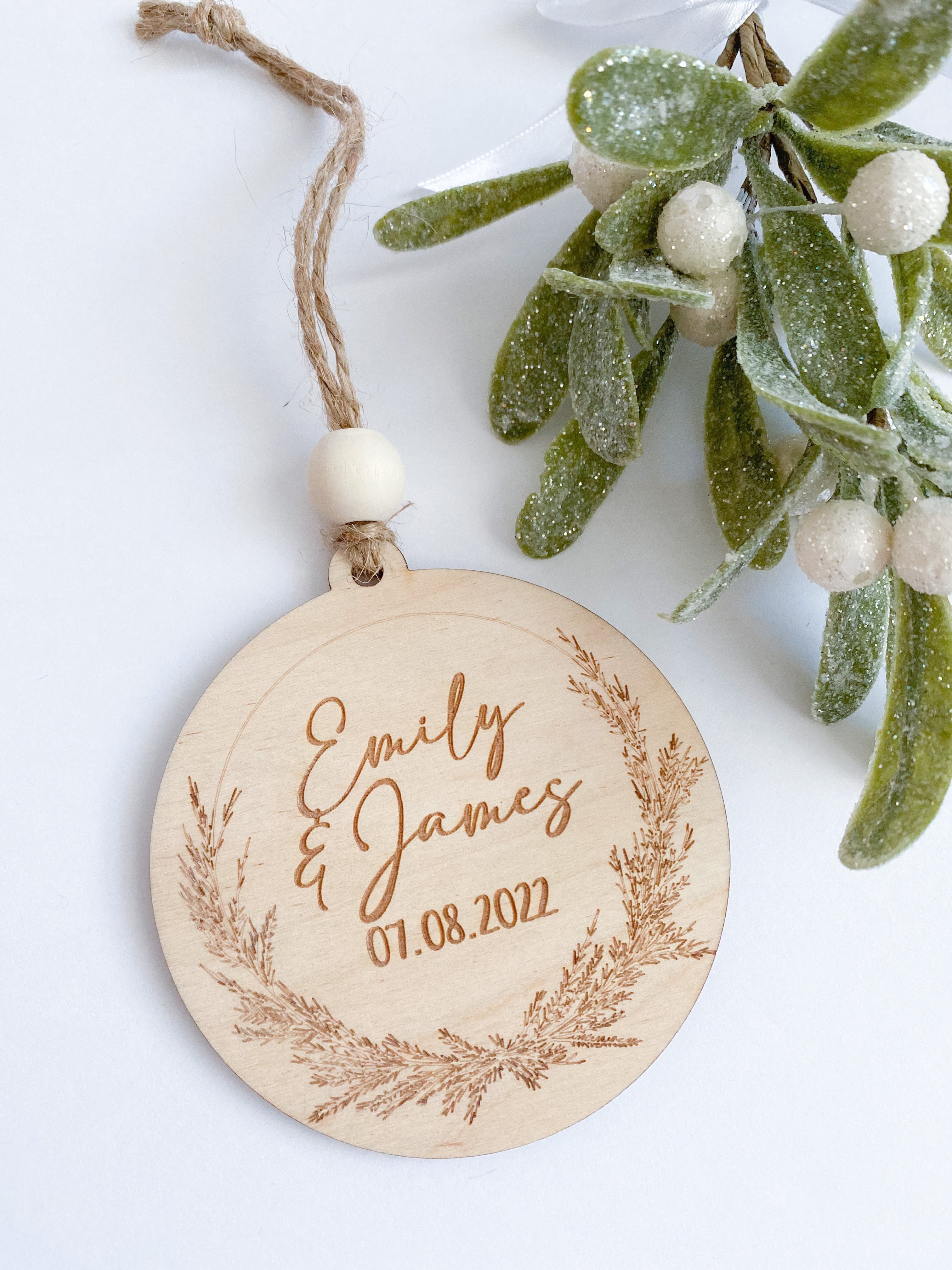 Custom Wreath Ornament - Aspen & Co Designs