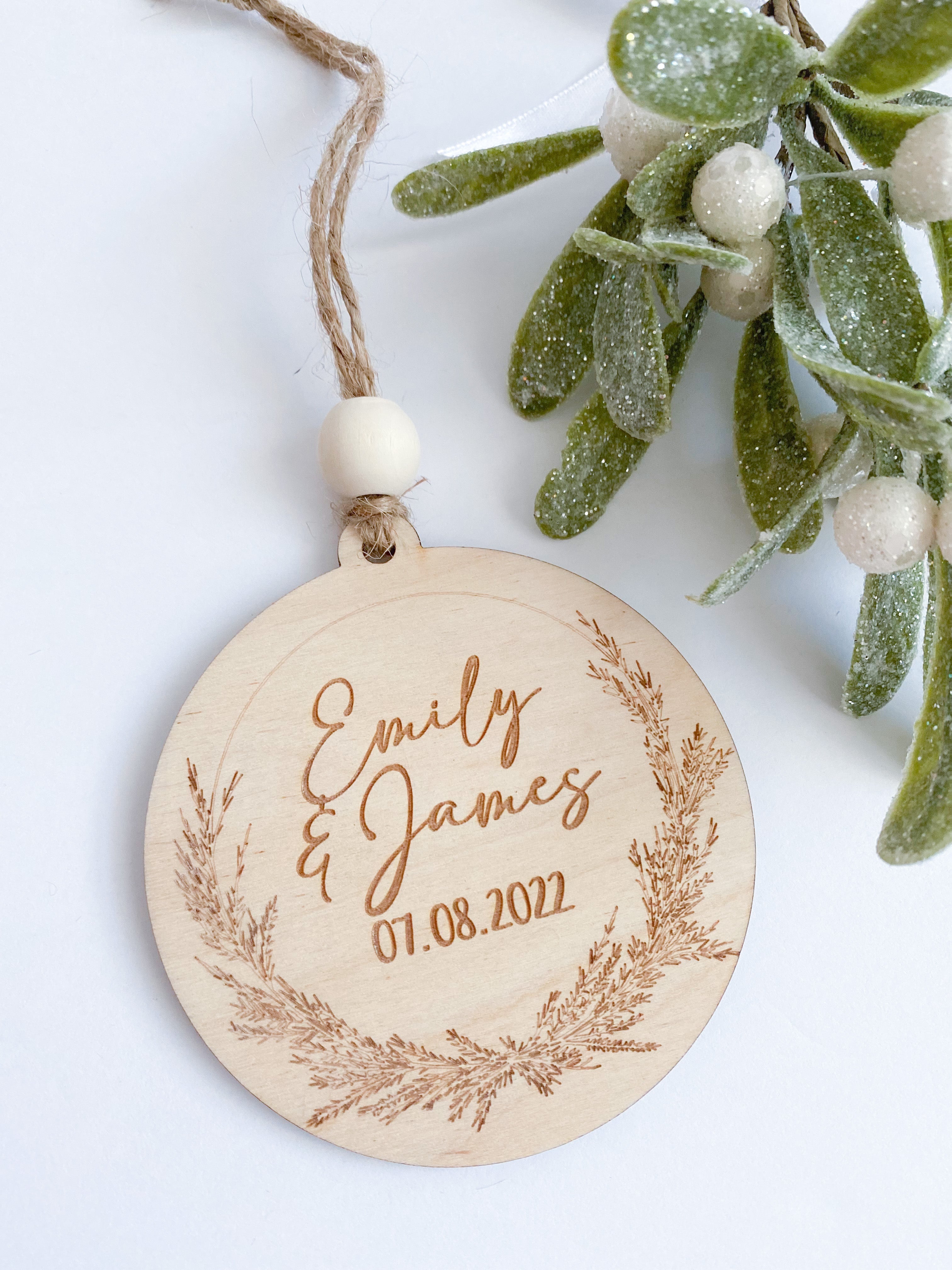 Custom Wreath Ornament - Aspen & Co Designs