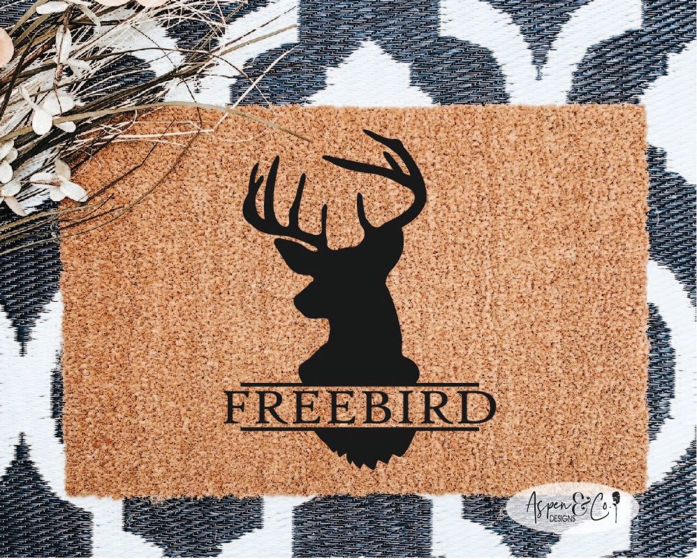 Deer Custom Family Name Doormat - Aspen & Co Designs