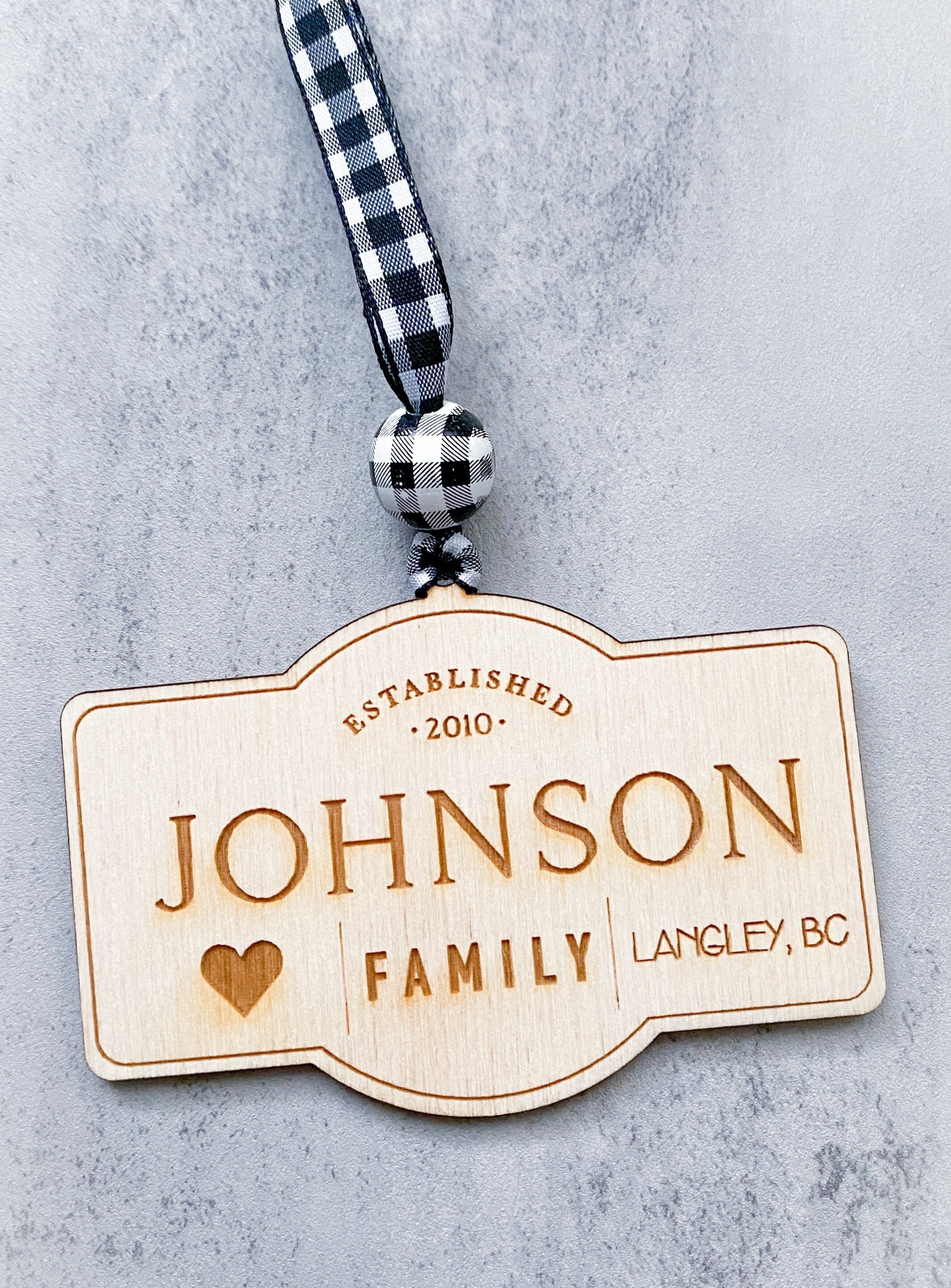 Family Christmas Ornament - Aspen & Co Designs