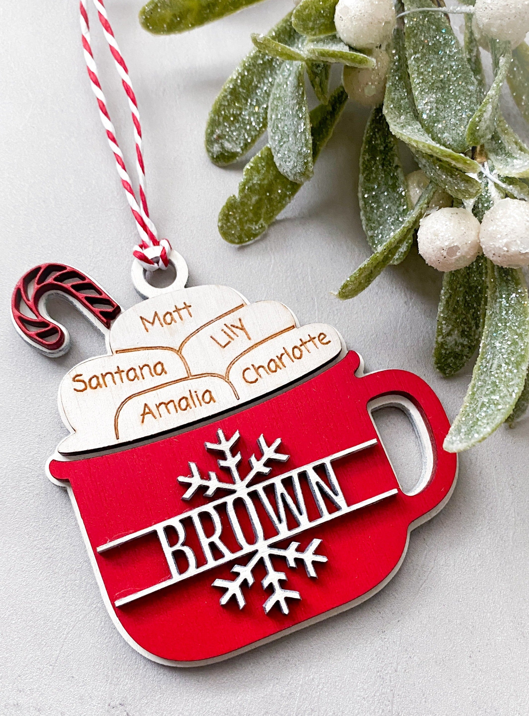 Family Mug Christmas Ornament - Aspen & Co Designs