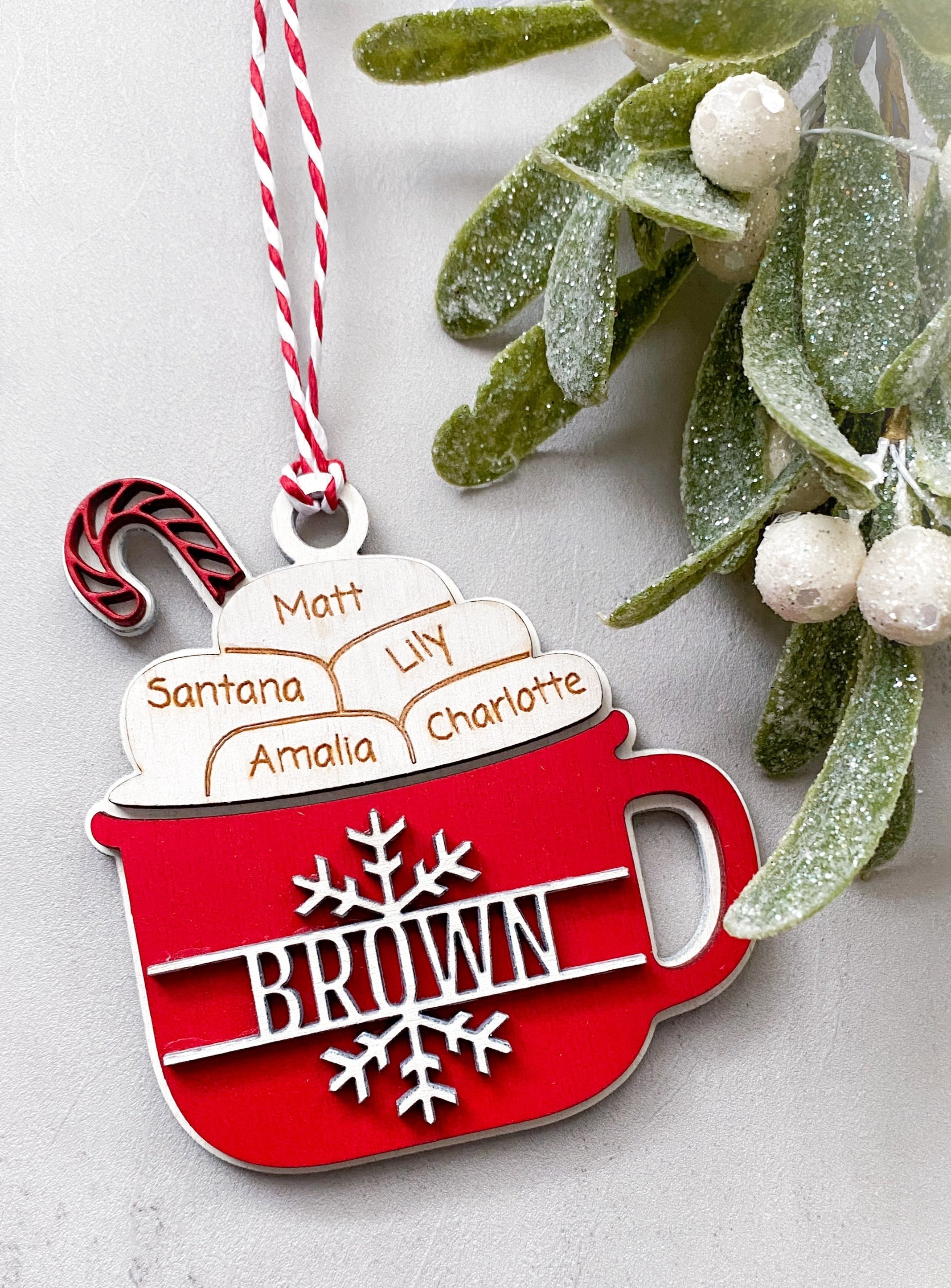 Family Mug Christmas Ornament - Aspen & Co Designs