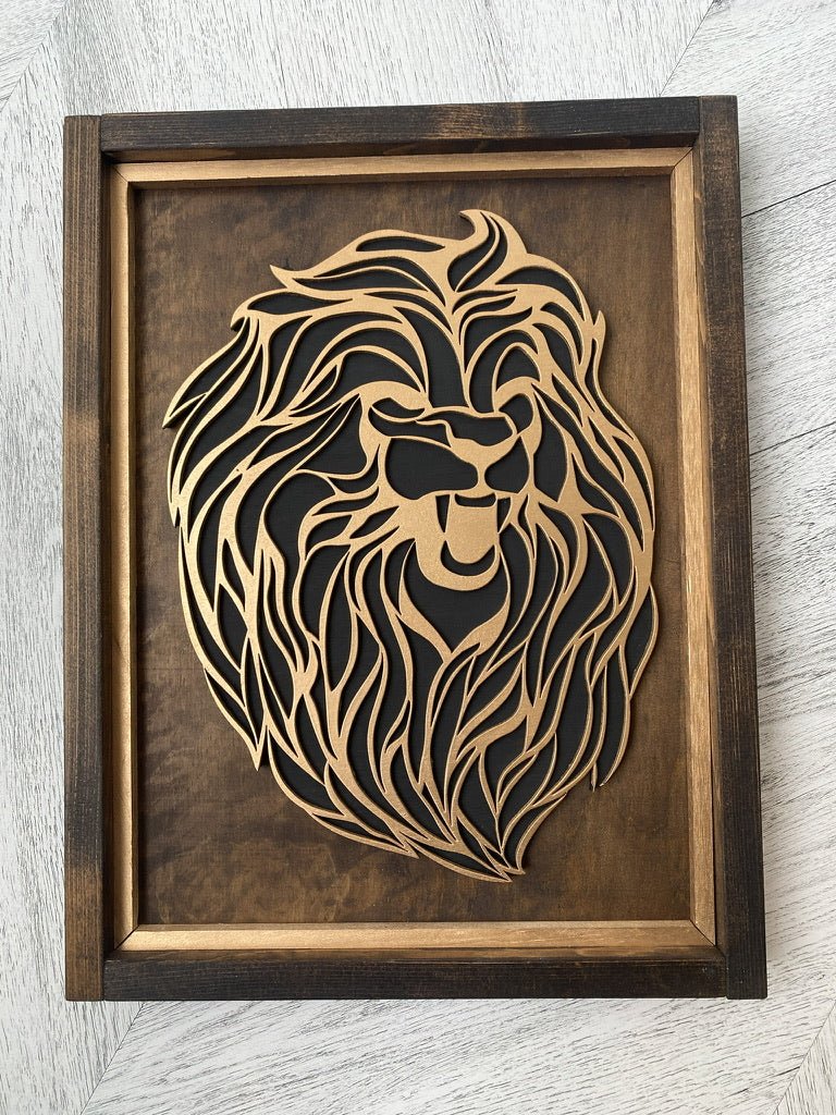 "Fierce Lion" Wall Art - 3D Sign - Aspen & Co Designs