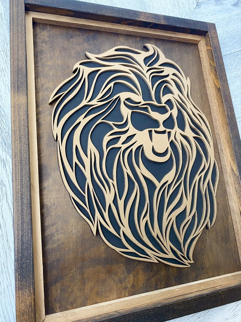 "Fierce Lion" Wall Art - 3D Sign - Aspen & Co Designs