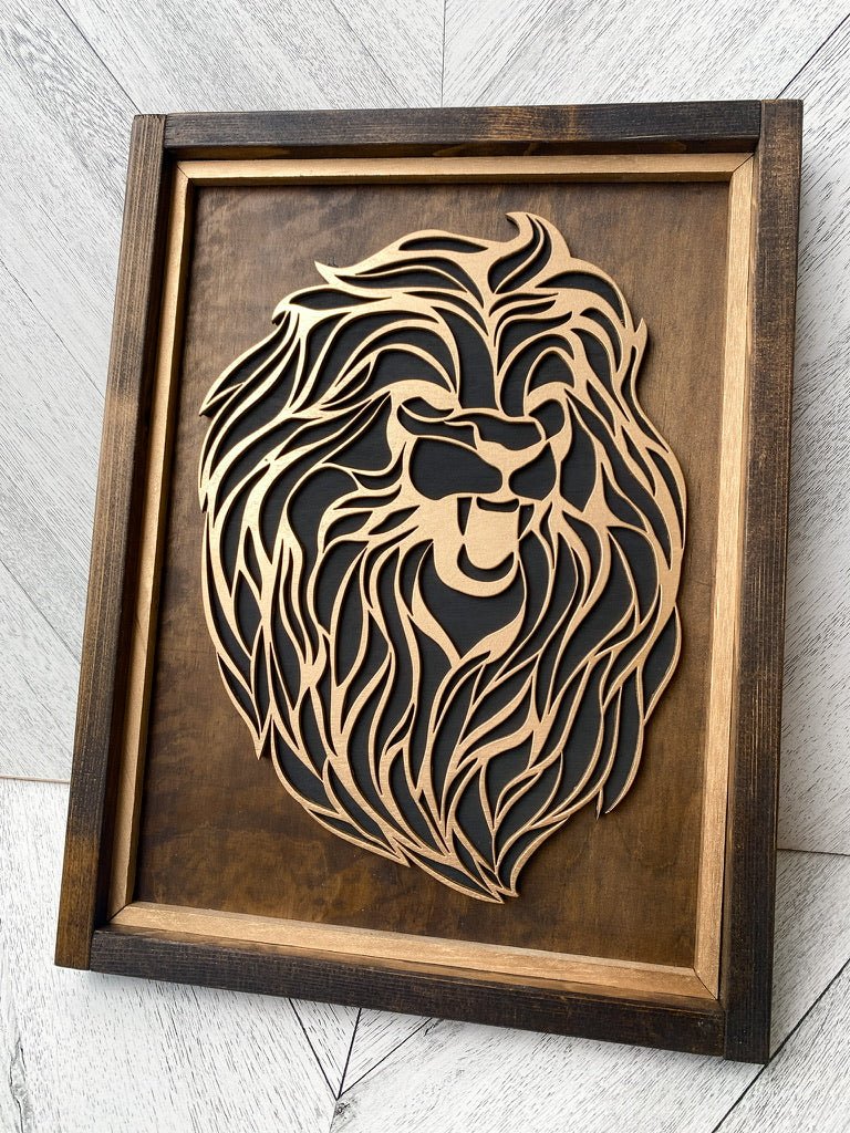 "Fierce Lion" Wall Art - 3D Sign - Aspen & Co Designs