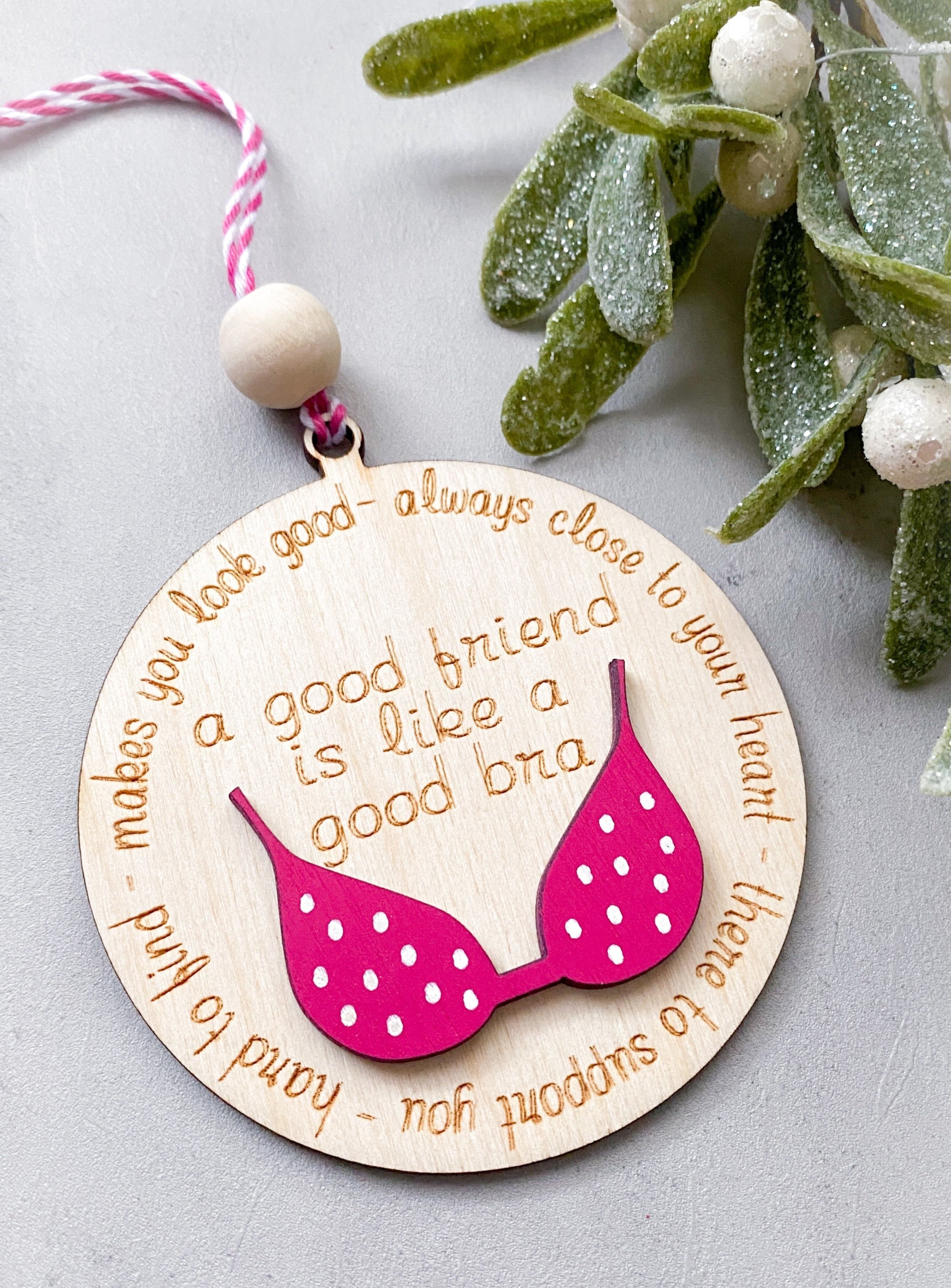 Funny Friend Christmas Ornament - Aspen & Co Designs