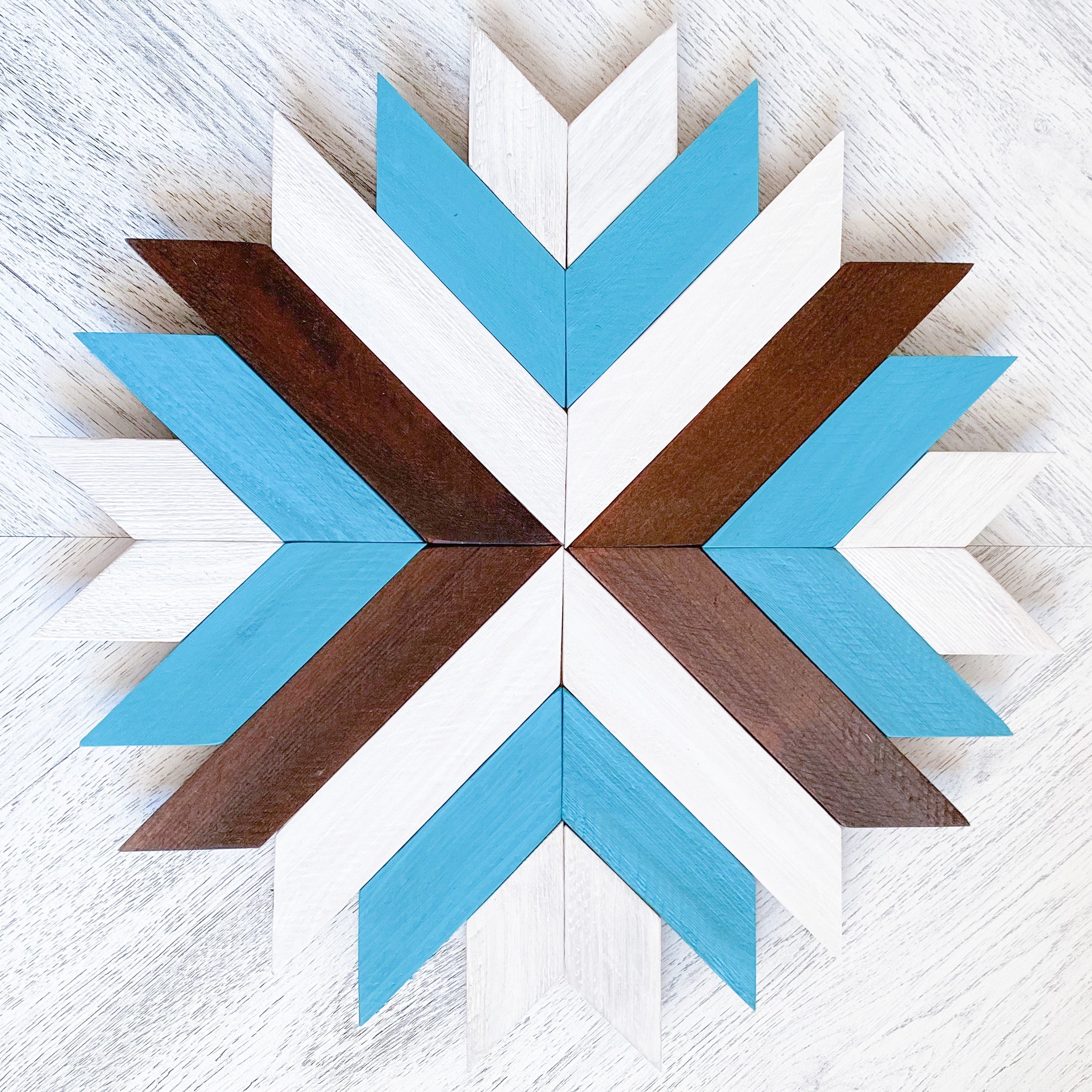 Geometric Wood Mosaic Starburst - Aspen & Co Designs