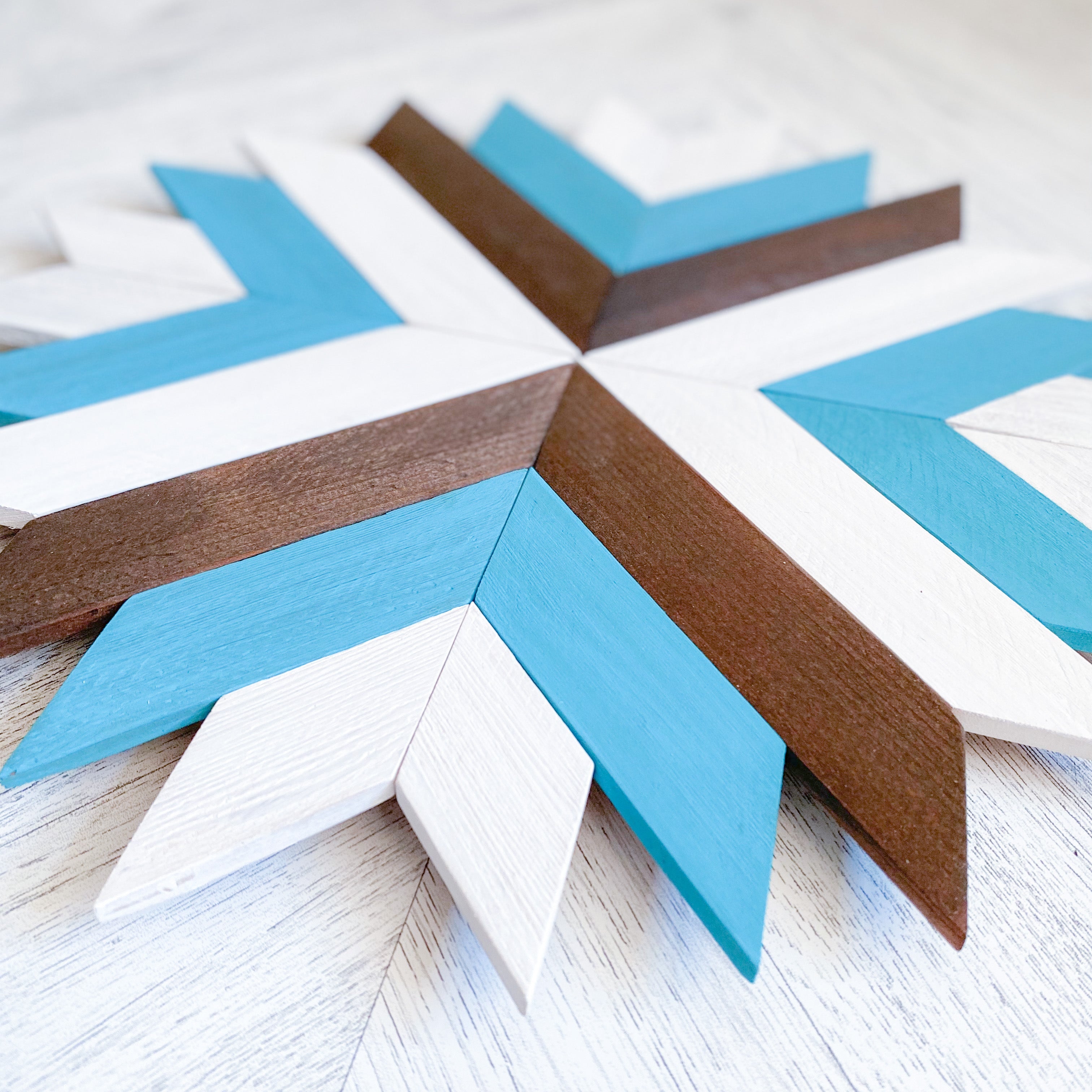 Geometric Wood Mosaic Starburst - Aspen & Co Designs