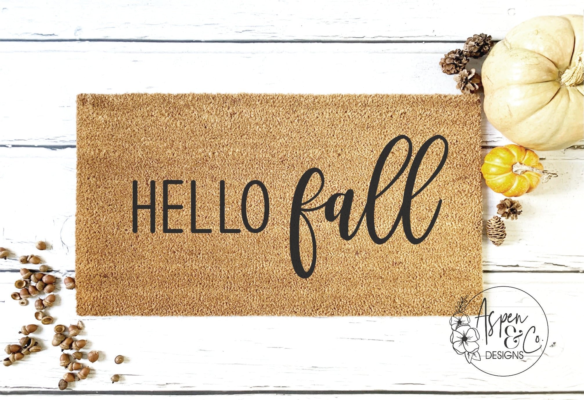 Hello Fall Doormat - Aspen & Co Designs