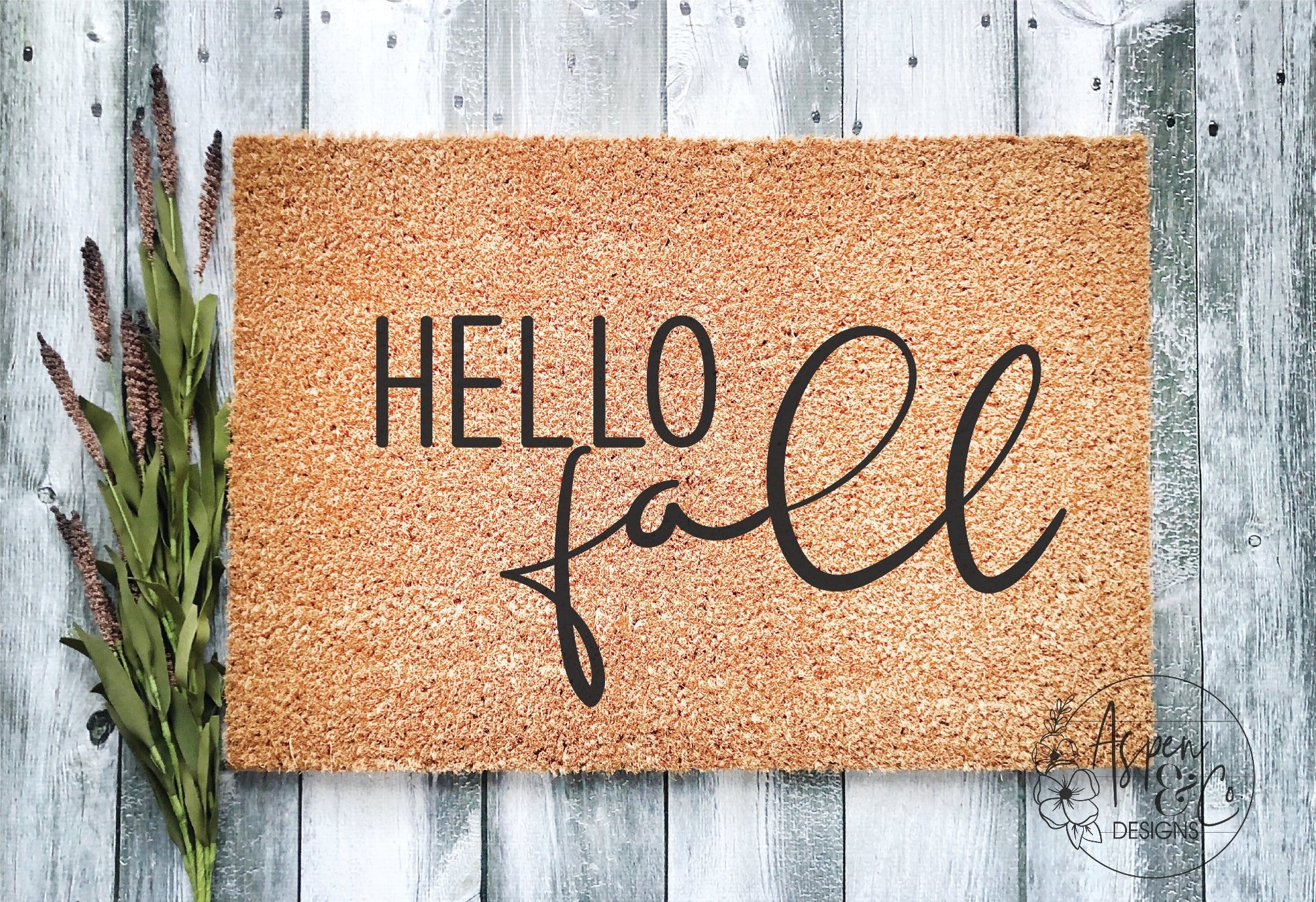 Hello Fall Doormat - Aspen & Co Designs