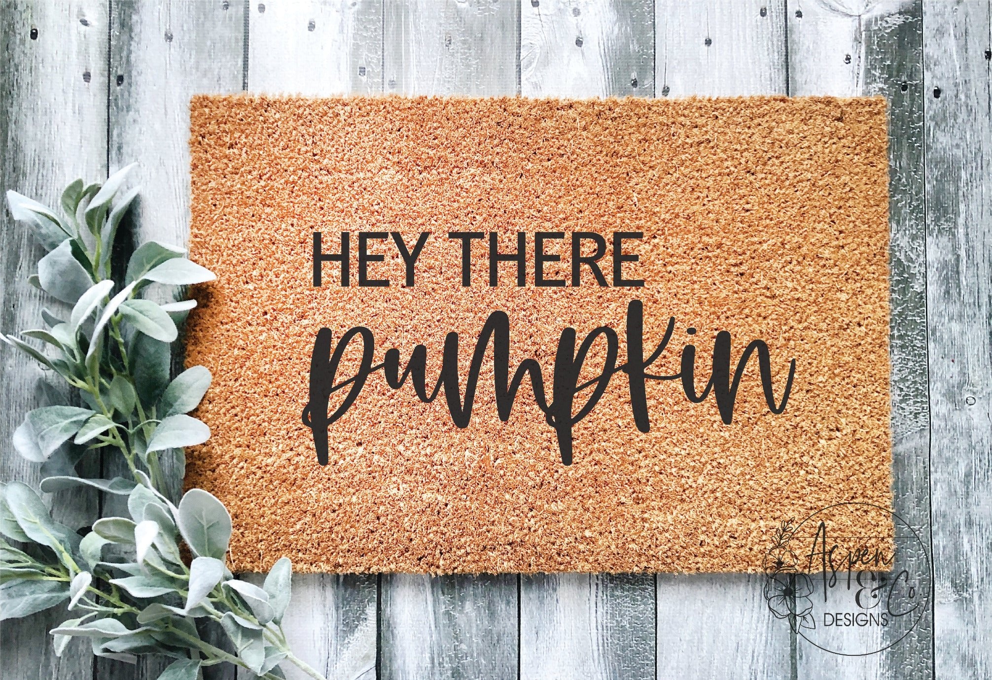 Hey There Pumpkin Doormat - Aspen & Co Designs