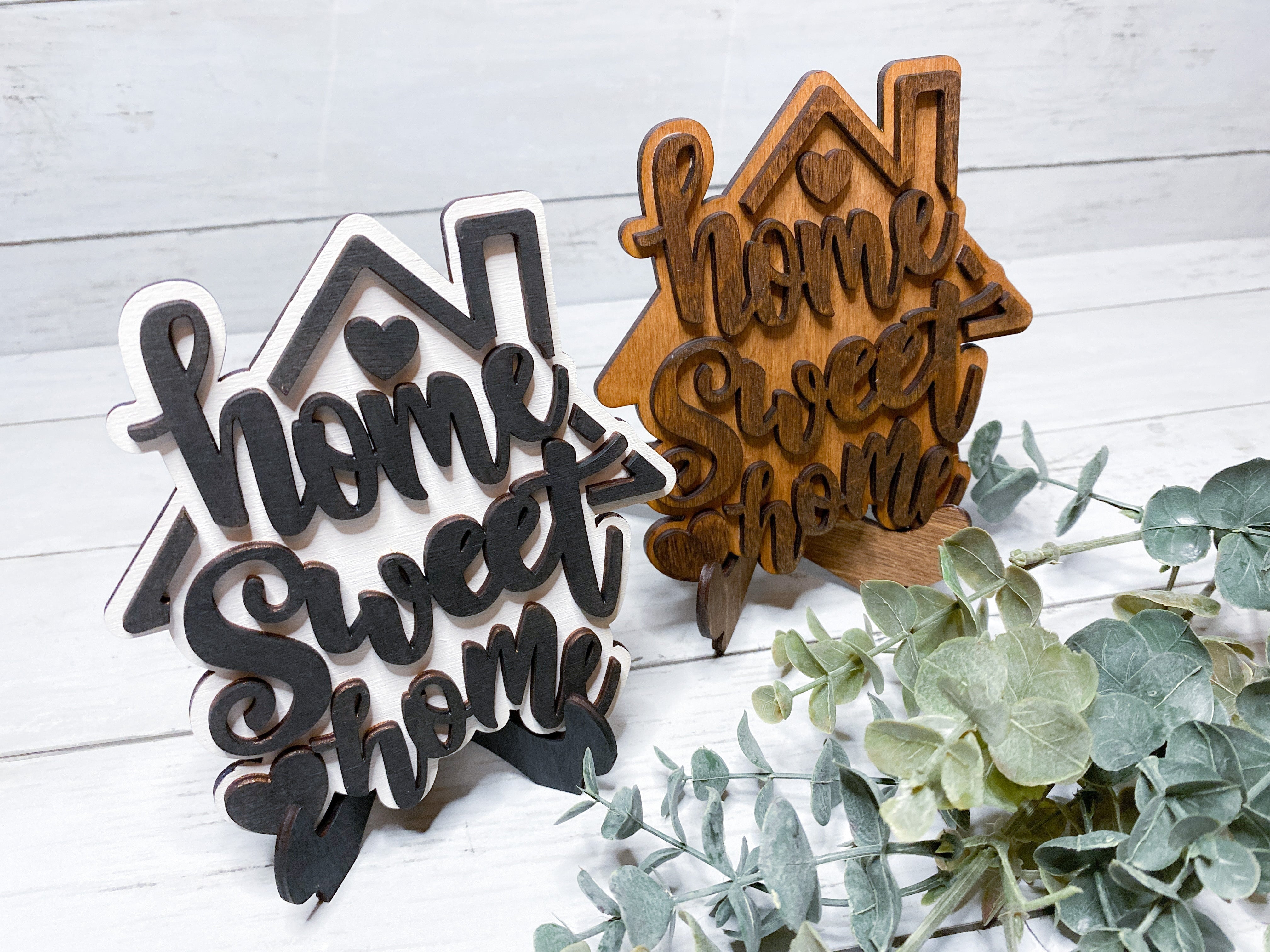 Home Sweet Home 3D Mini Tier-Tray Sign - Aspen & Co Designs