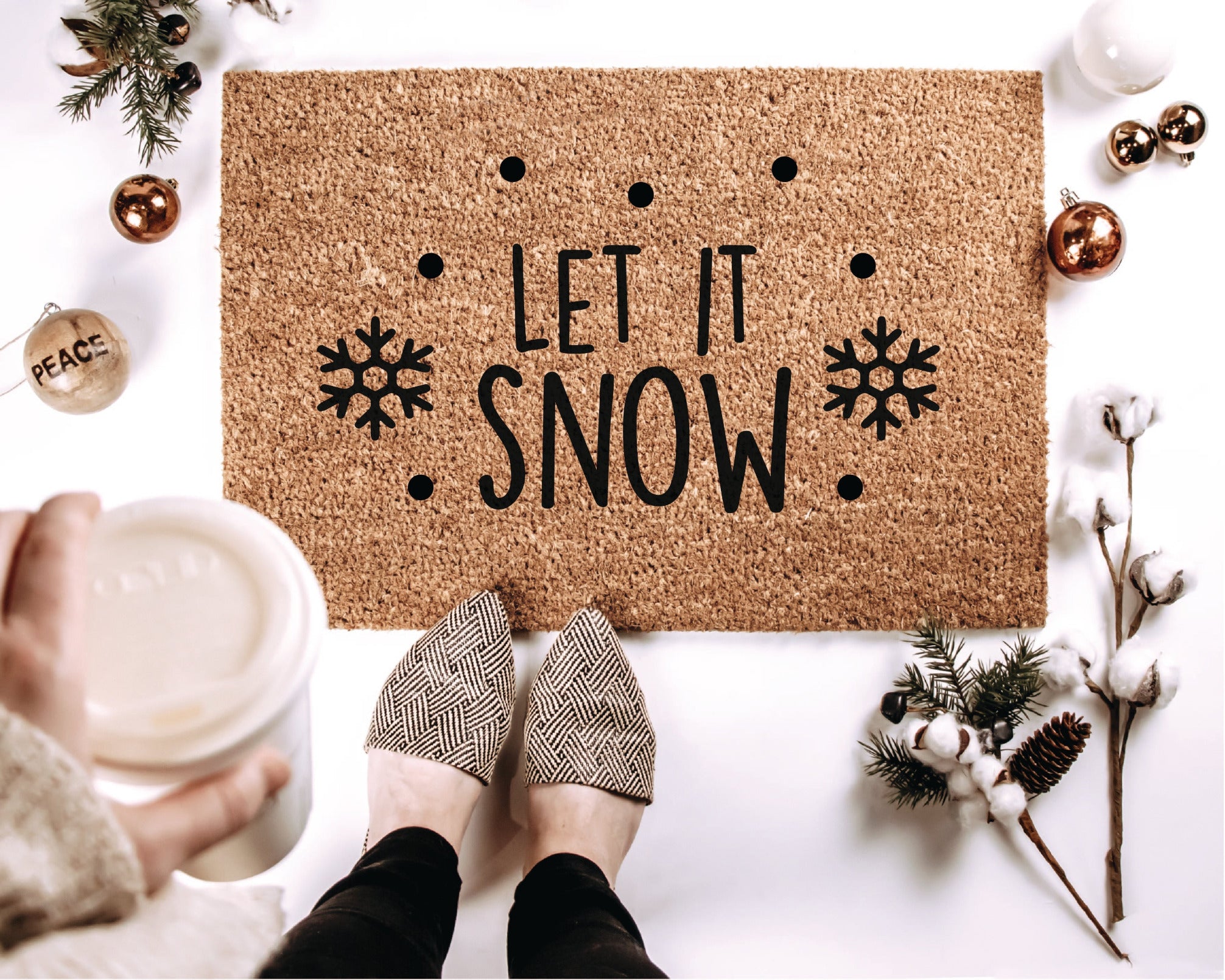 Let It Snow Doormat - Aspen & Co Designs