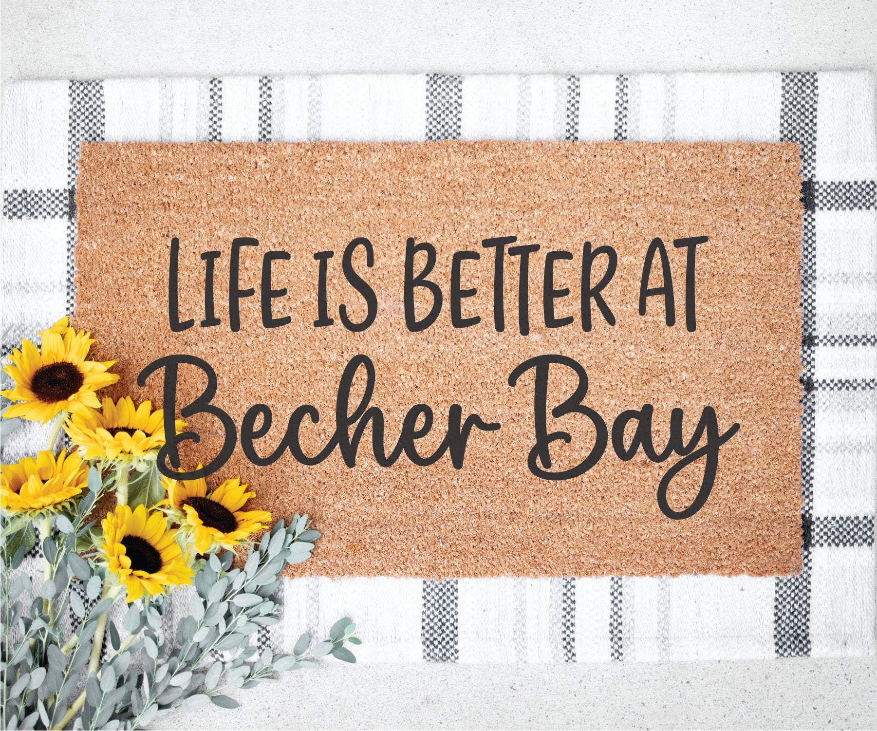 Life Is Better At Personalized Doormat - Aspen & Co Designs